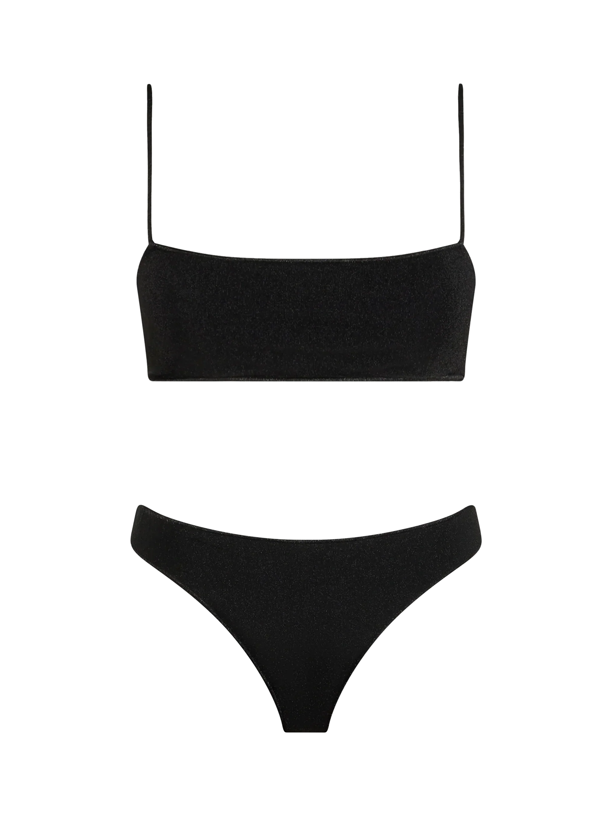 Woman black lurex bralette bikini Sadie Naomi