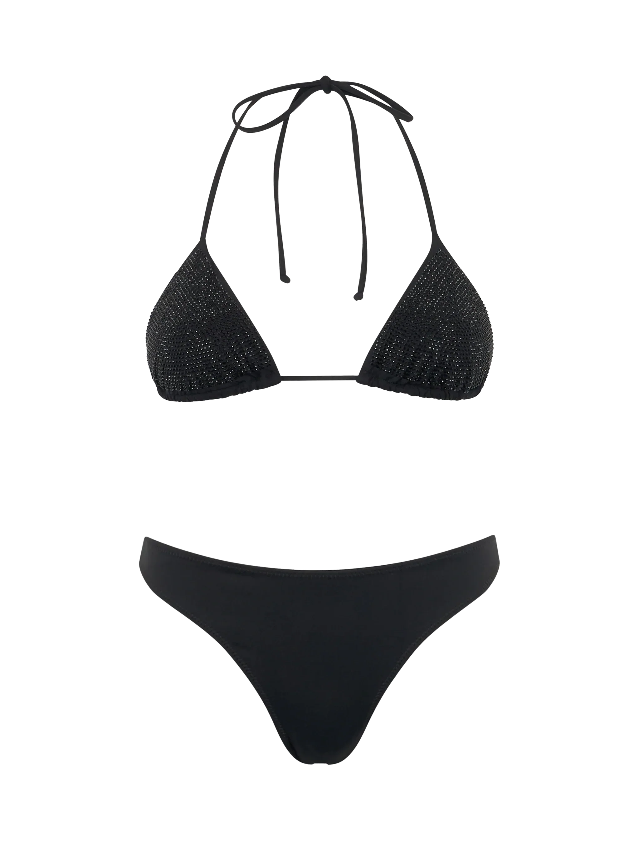 Woman black triangle bikini Annabelle Naomi with rhinestones