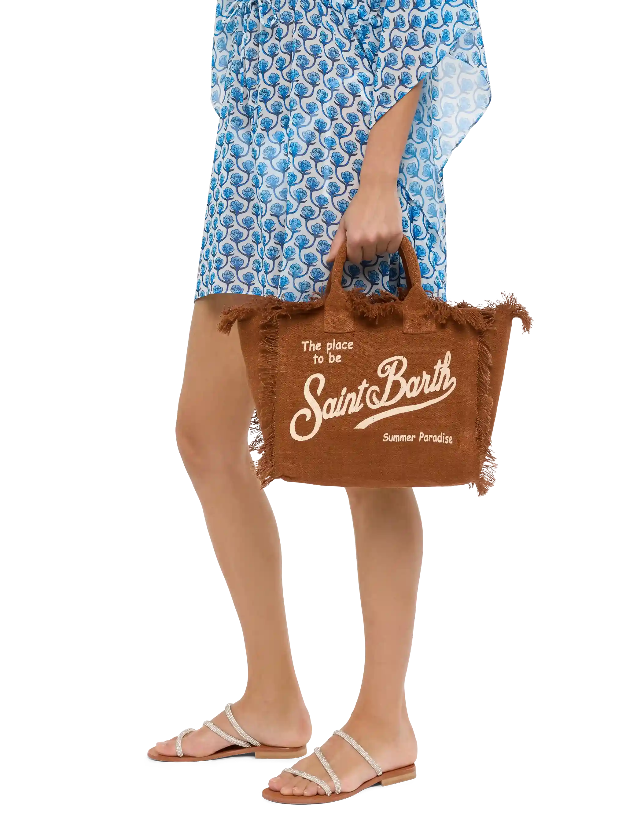 Borsa Colette in lino marrone