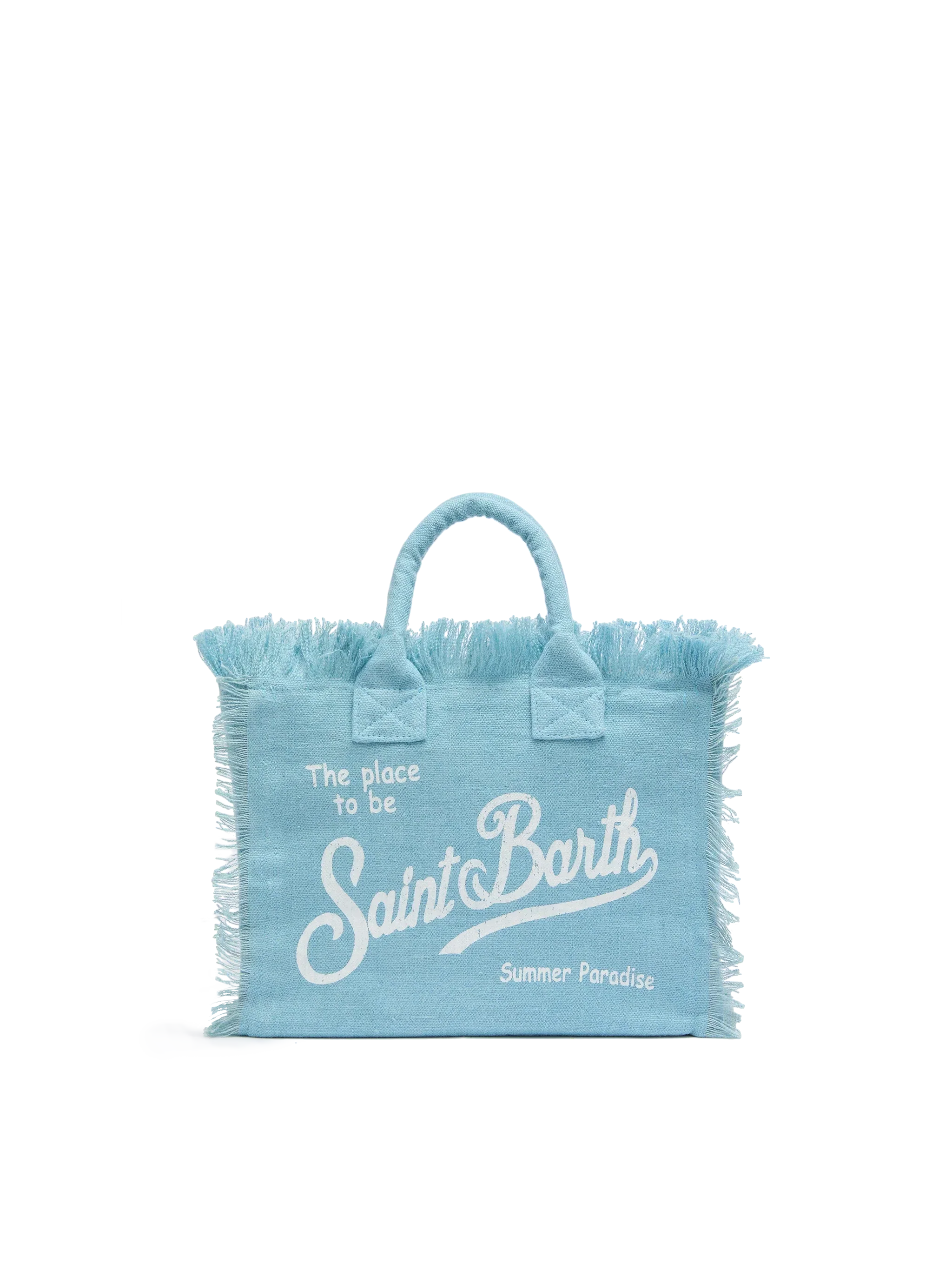 Borsa Colette in lino azzurro