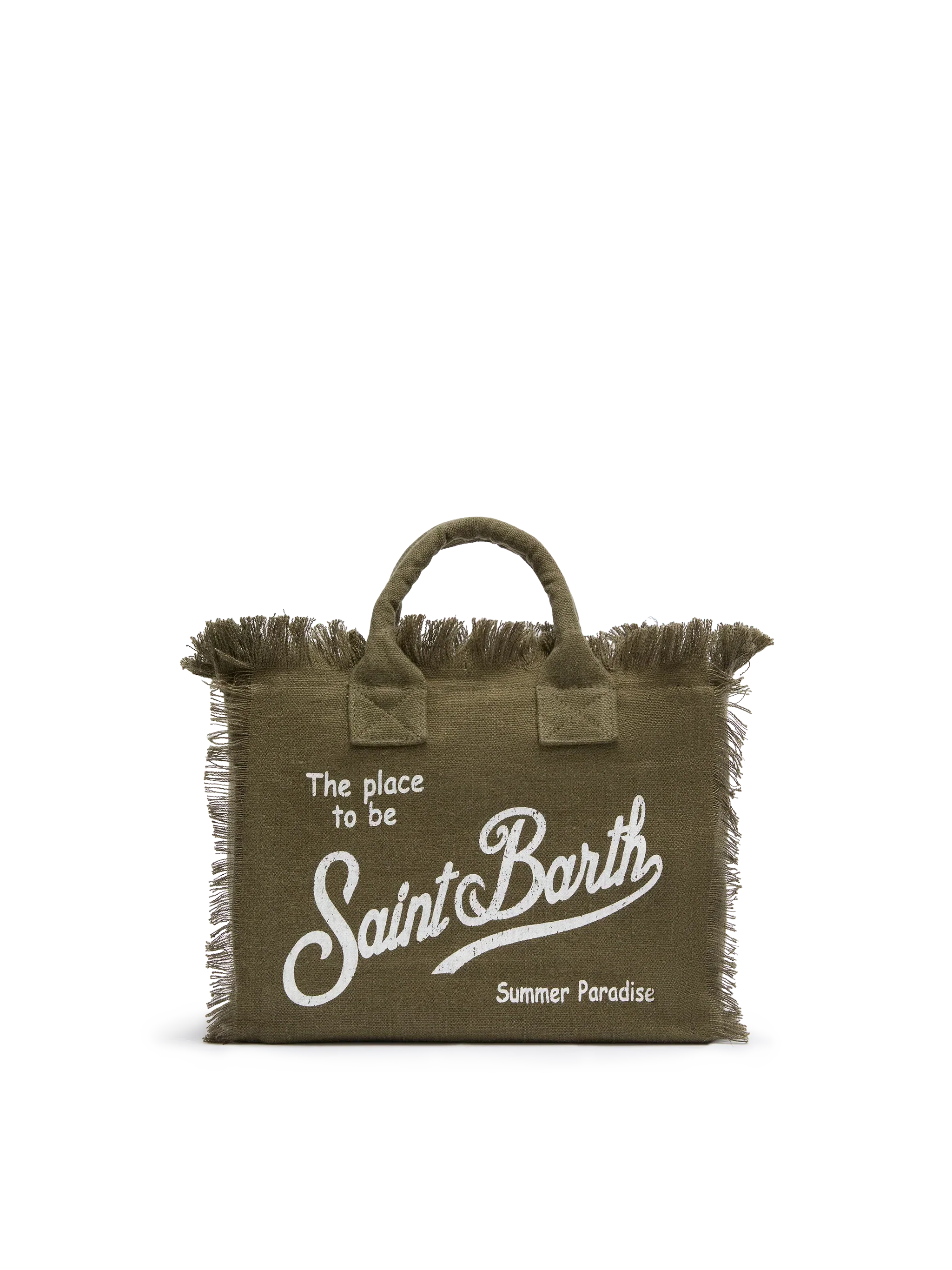 Borsa Colette in lino verde militare