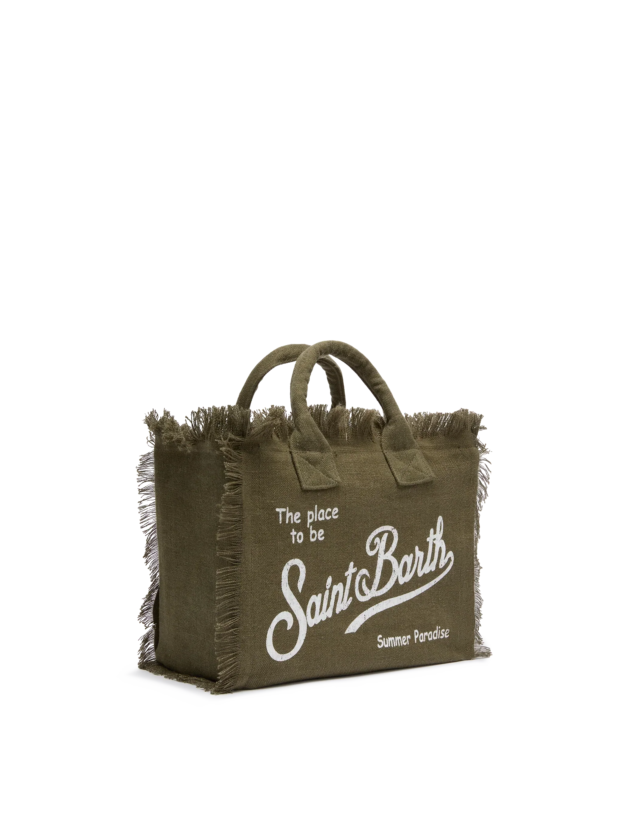 Borsa Colette in lino verde militare