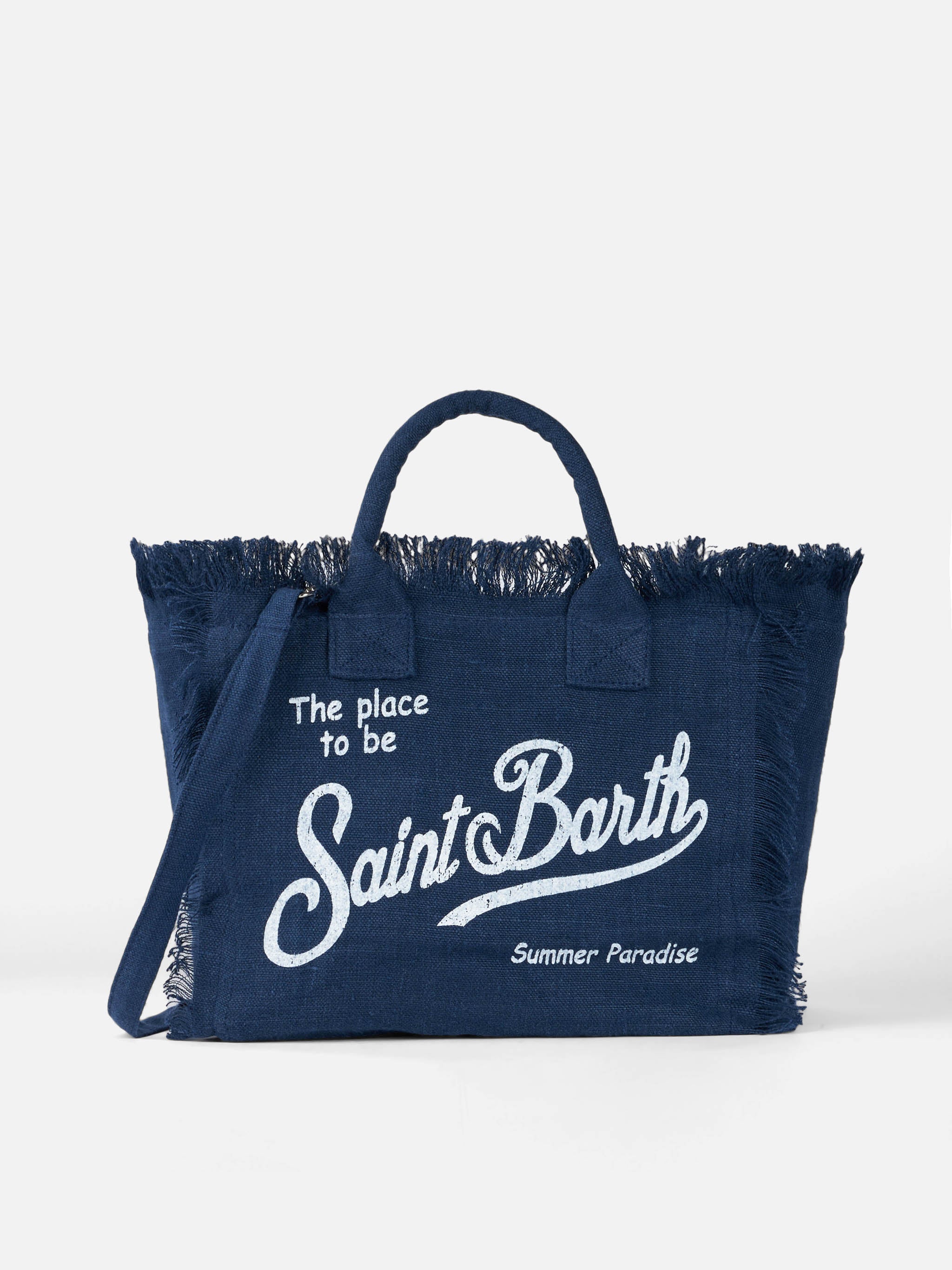 Borsa Colette in lino blu navy