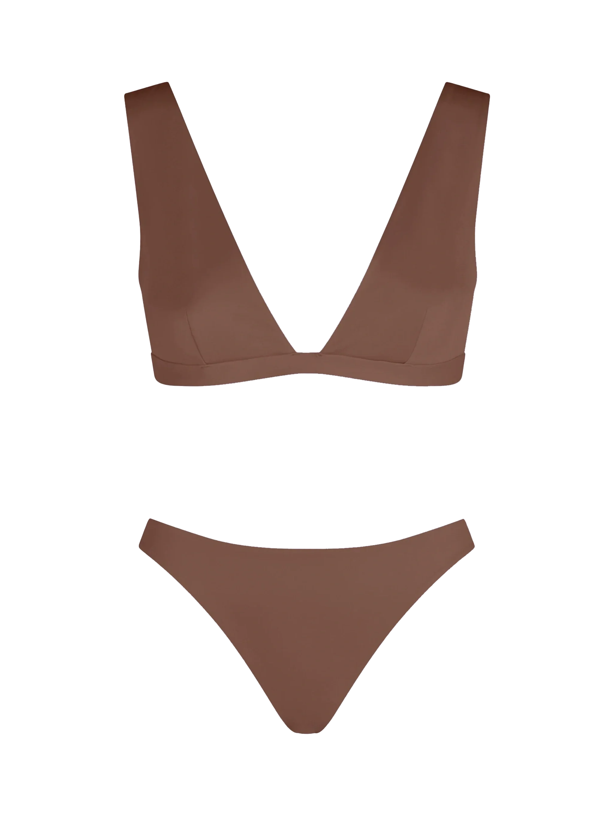Woman brown heatsealed scooped bikini Ofelia Reanna
