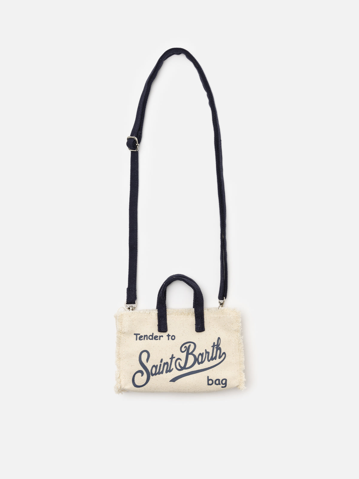 Phone Bag bianca in canvas di cotone