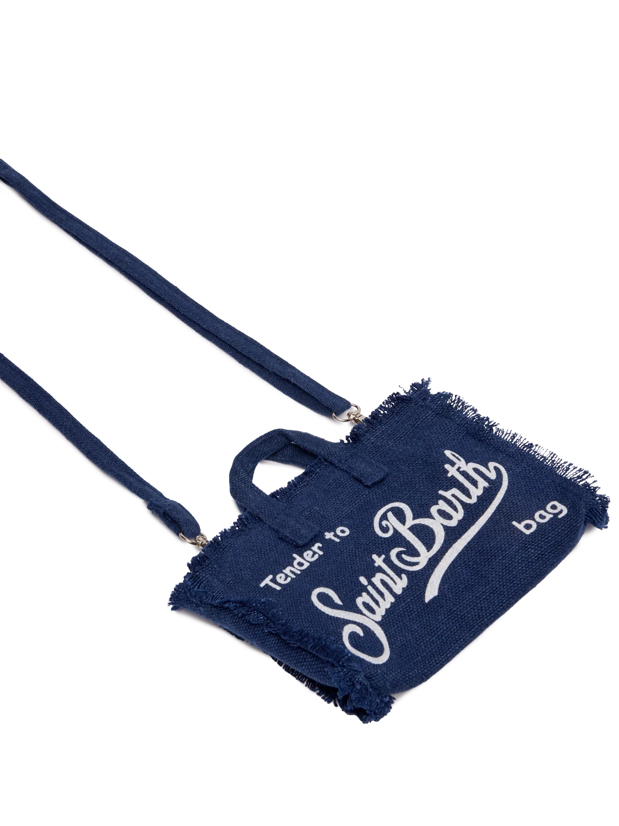 Navy blue linen Phone Bag