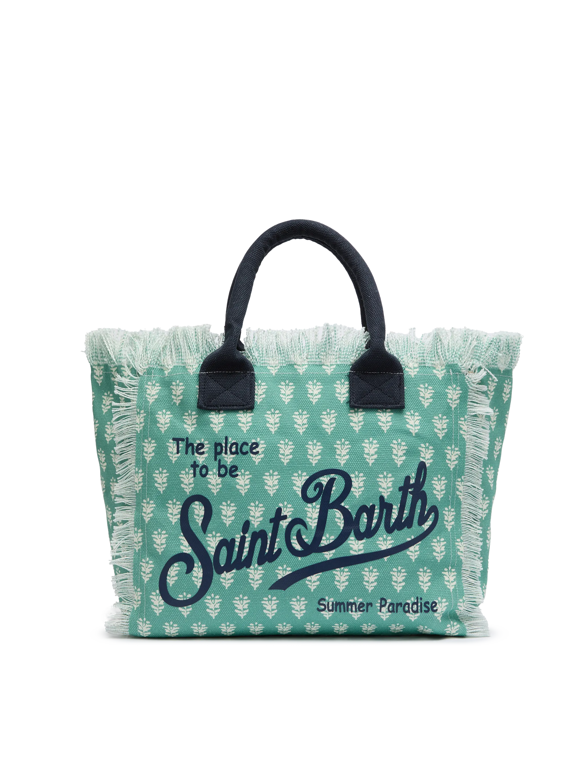 Borsa a spalla Vanity in canvas di cotone con stampa floreale