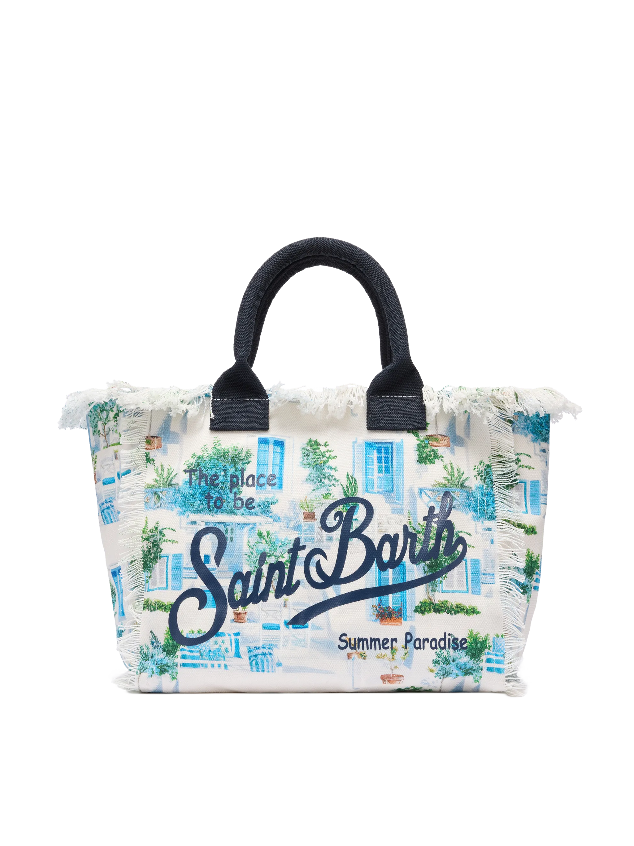 Borsa a spalla Vanity in canvas di cotone con stampa finestre greche | AI CO-CREATED DESIGN BY RICKDICK - POWERED BY RED-EYE