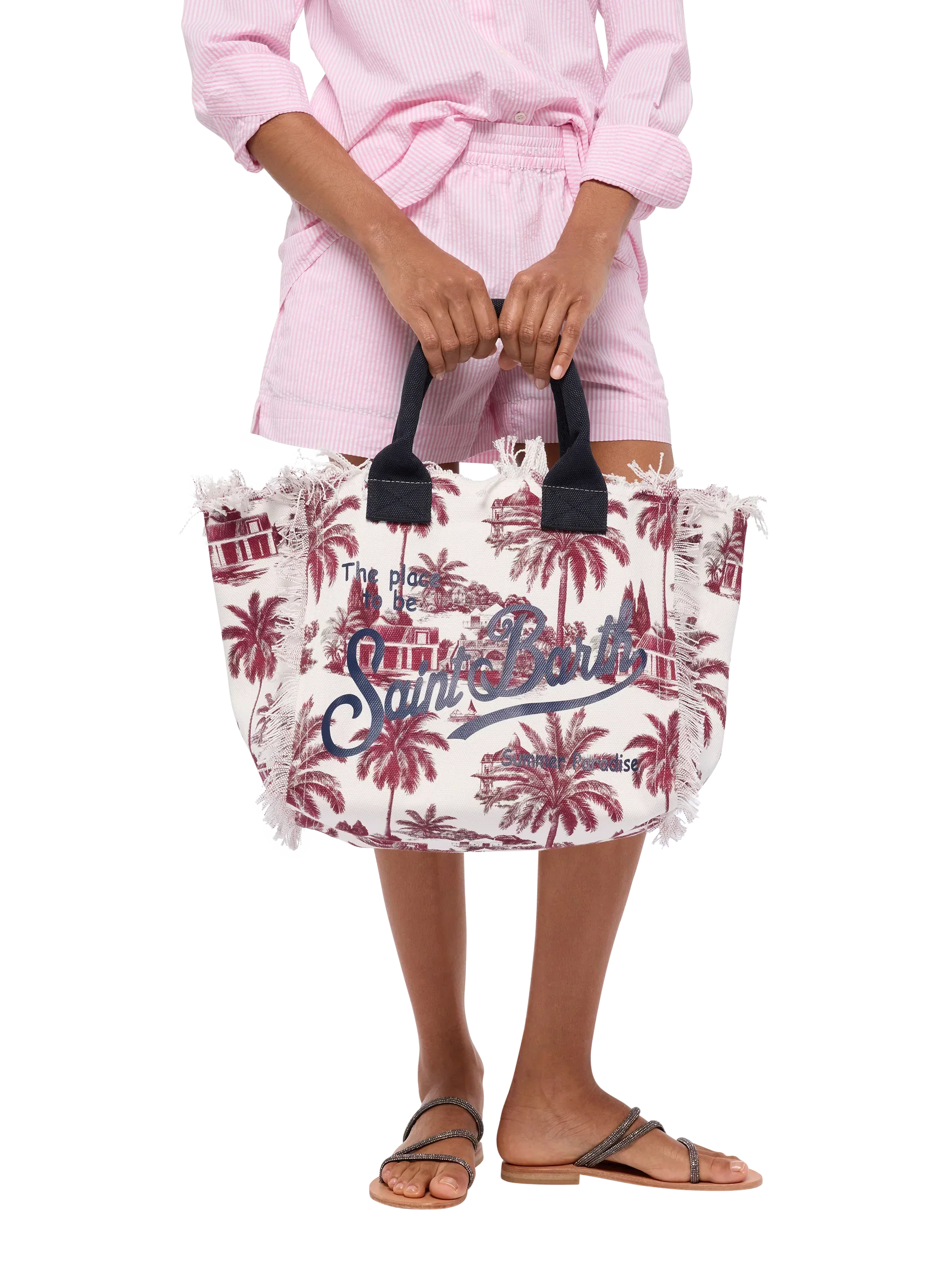 Borsa a spalla Vanity in canvas di cotone con stampa toile de jouy | AI CO-CREATED DESIGN BY RICKDICK - POWERED BY RED-EYE