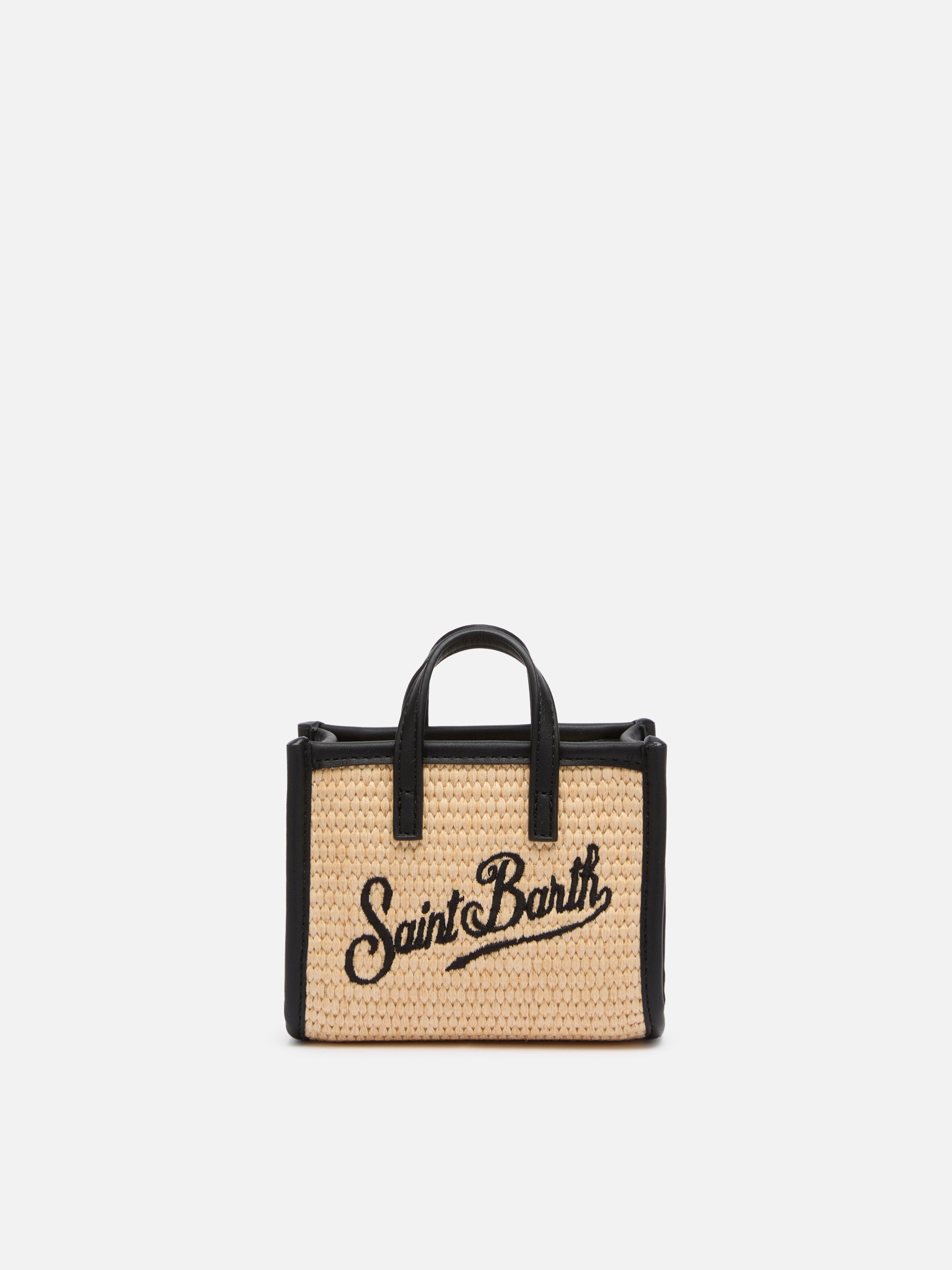 Borsa Vivian Micro beige effetto paglia