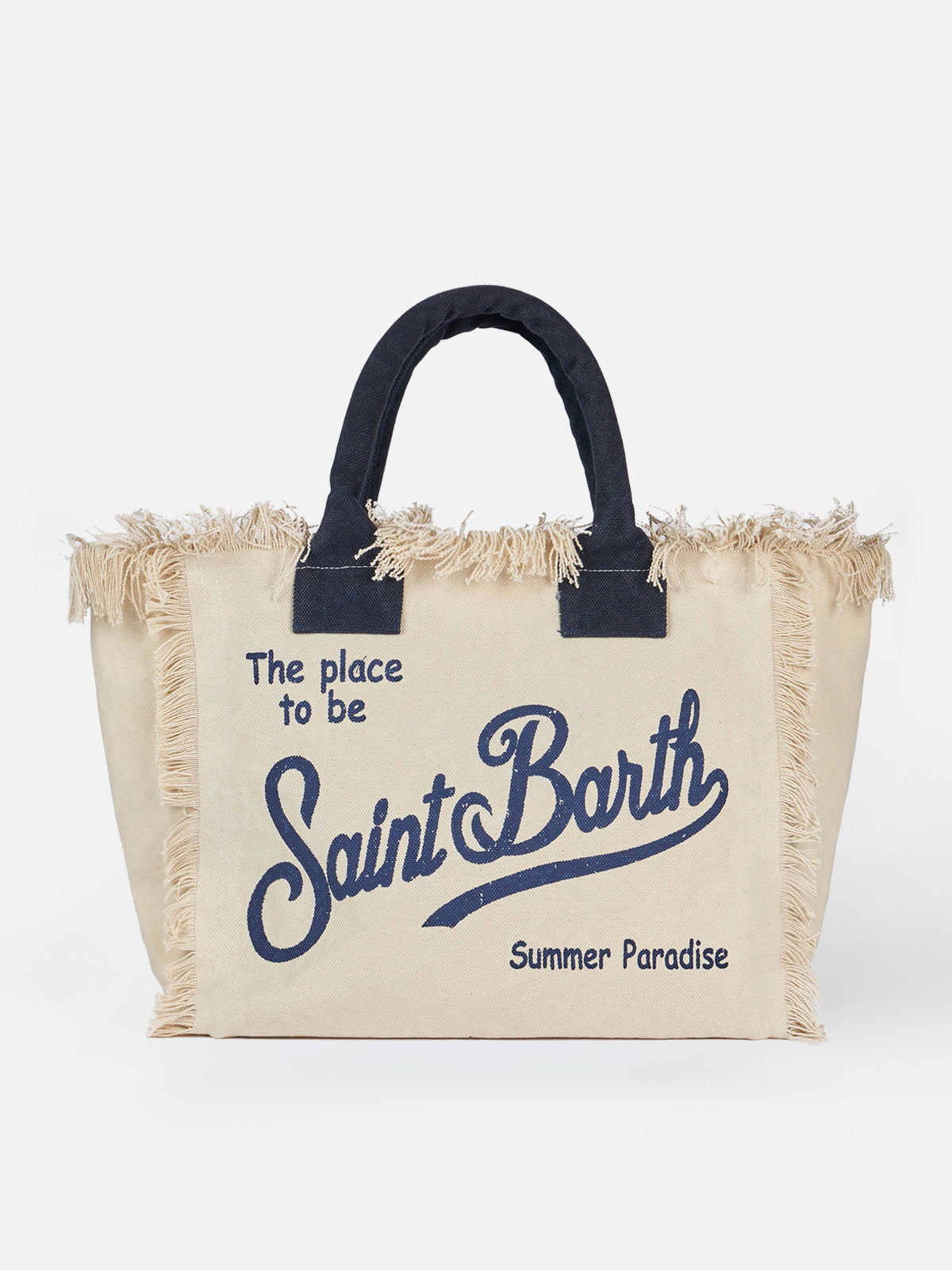 Off-white cotton canvas Vanity tote bag