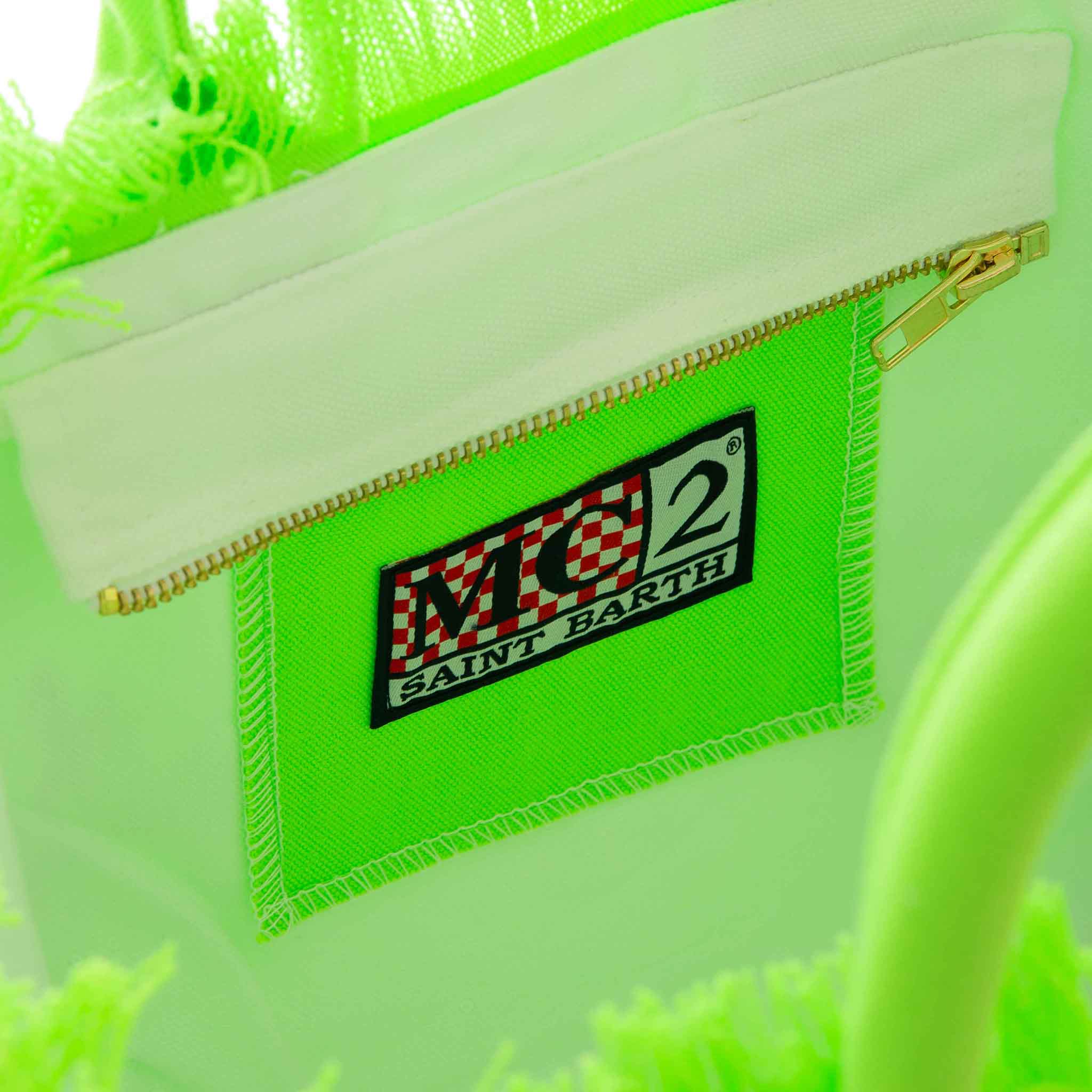 Borsa Colette in canvas di cotone verde fluo