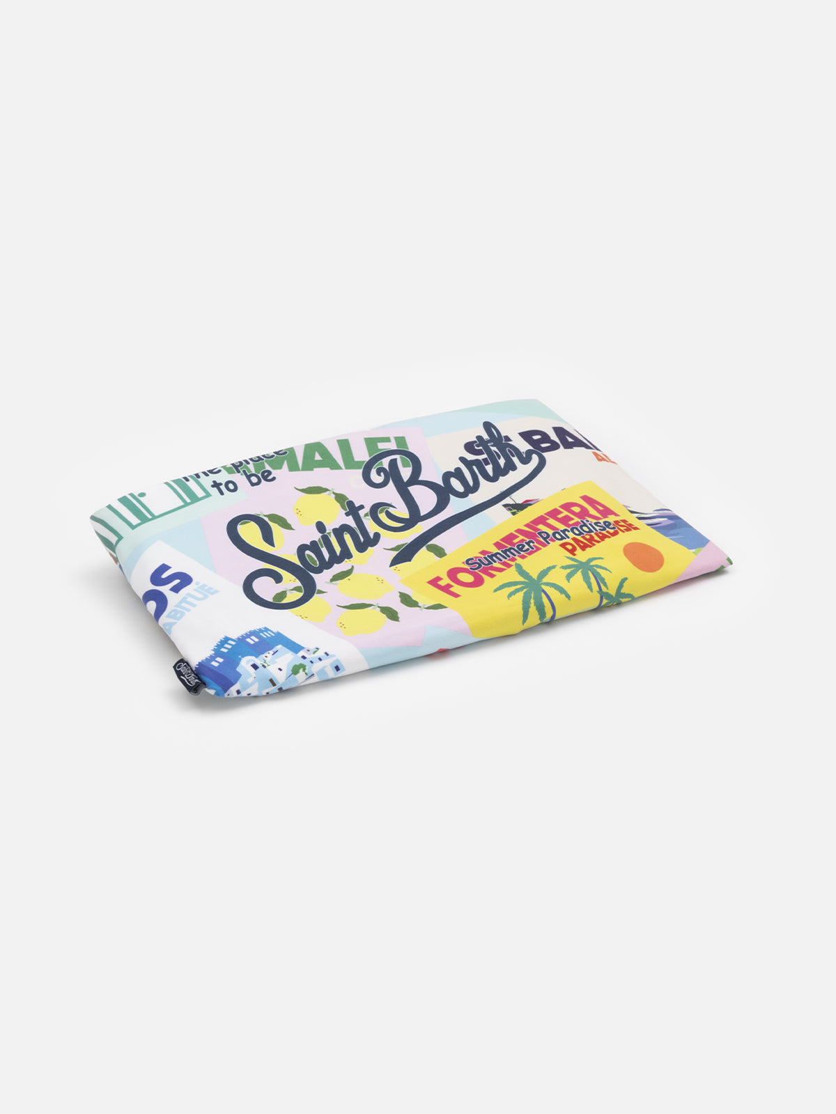 Microfiber postcard print beach towel Aidan