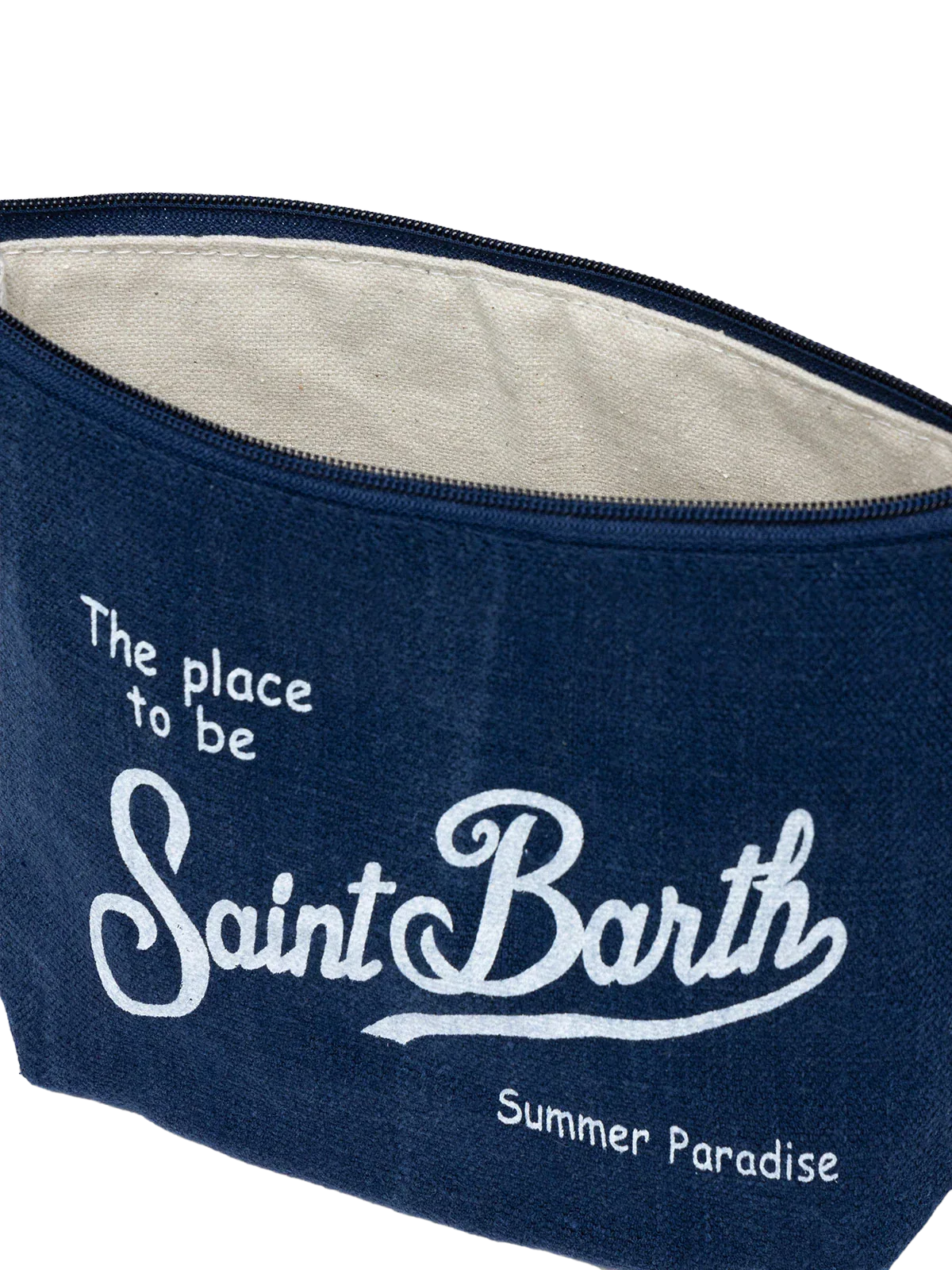Pochette Aline in lino blu navy