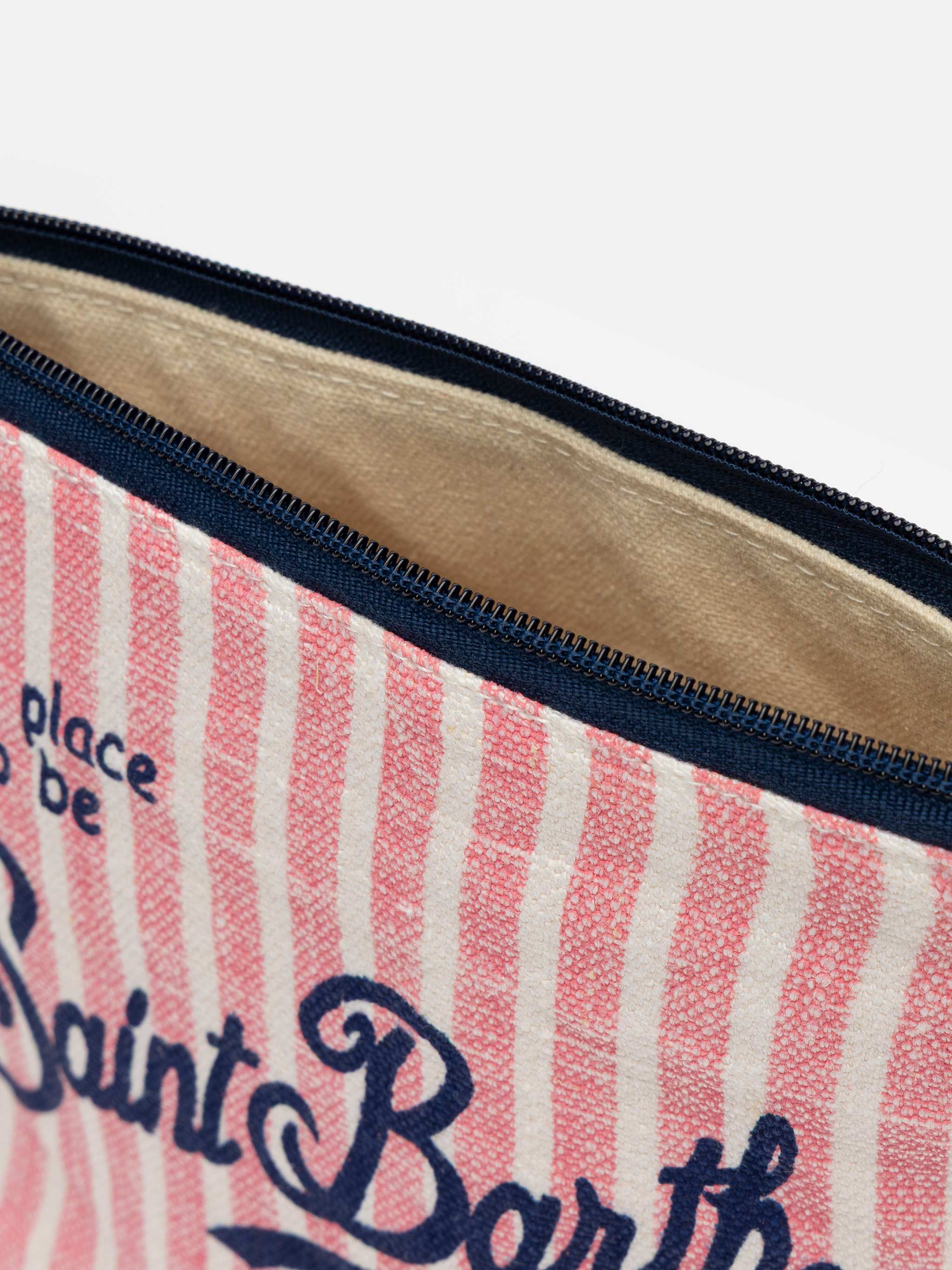 Pochette Aline in lino a righe