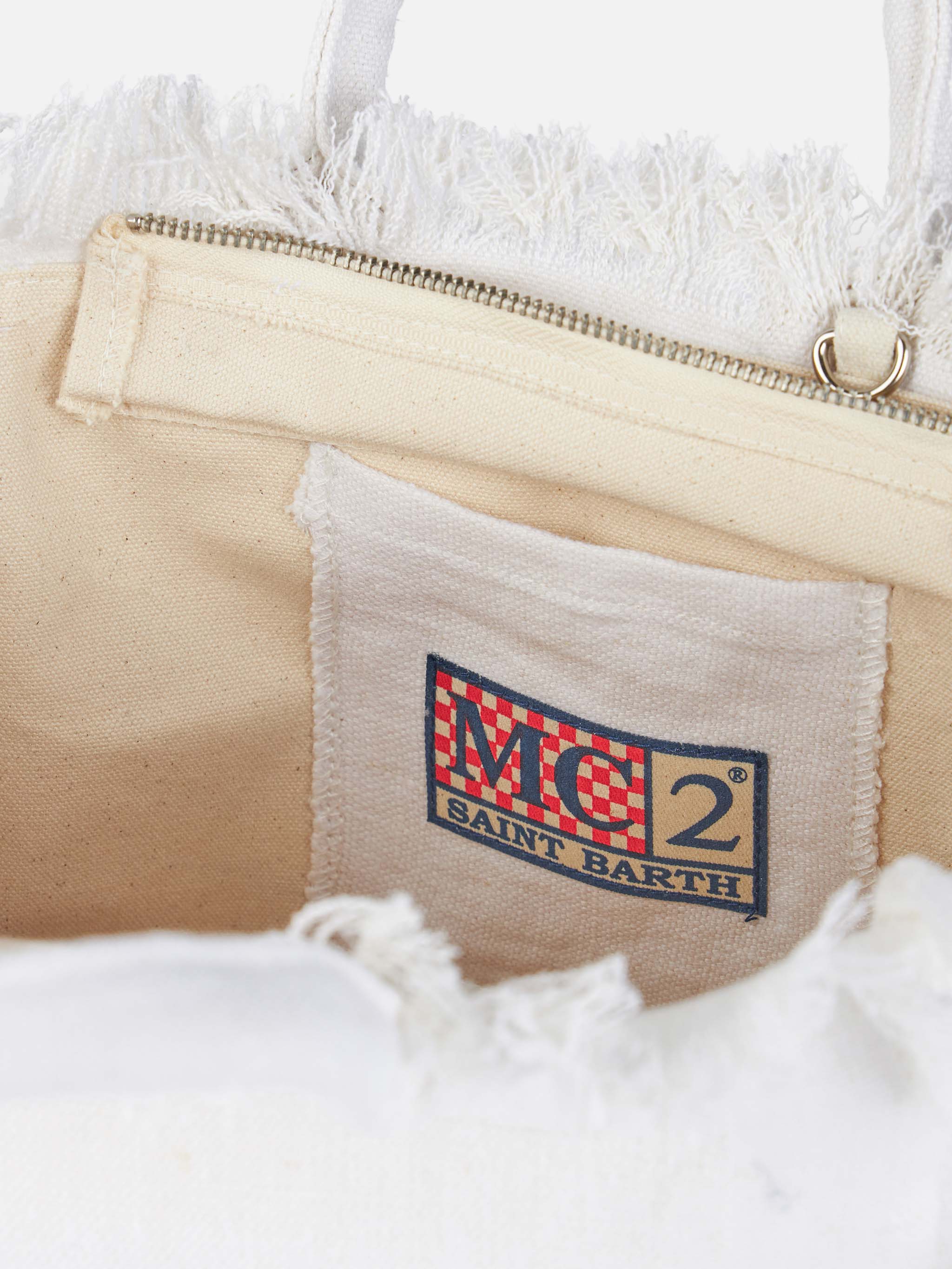 Borsa Colette in lino bianco panna