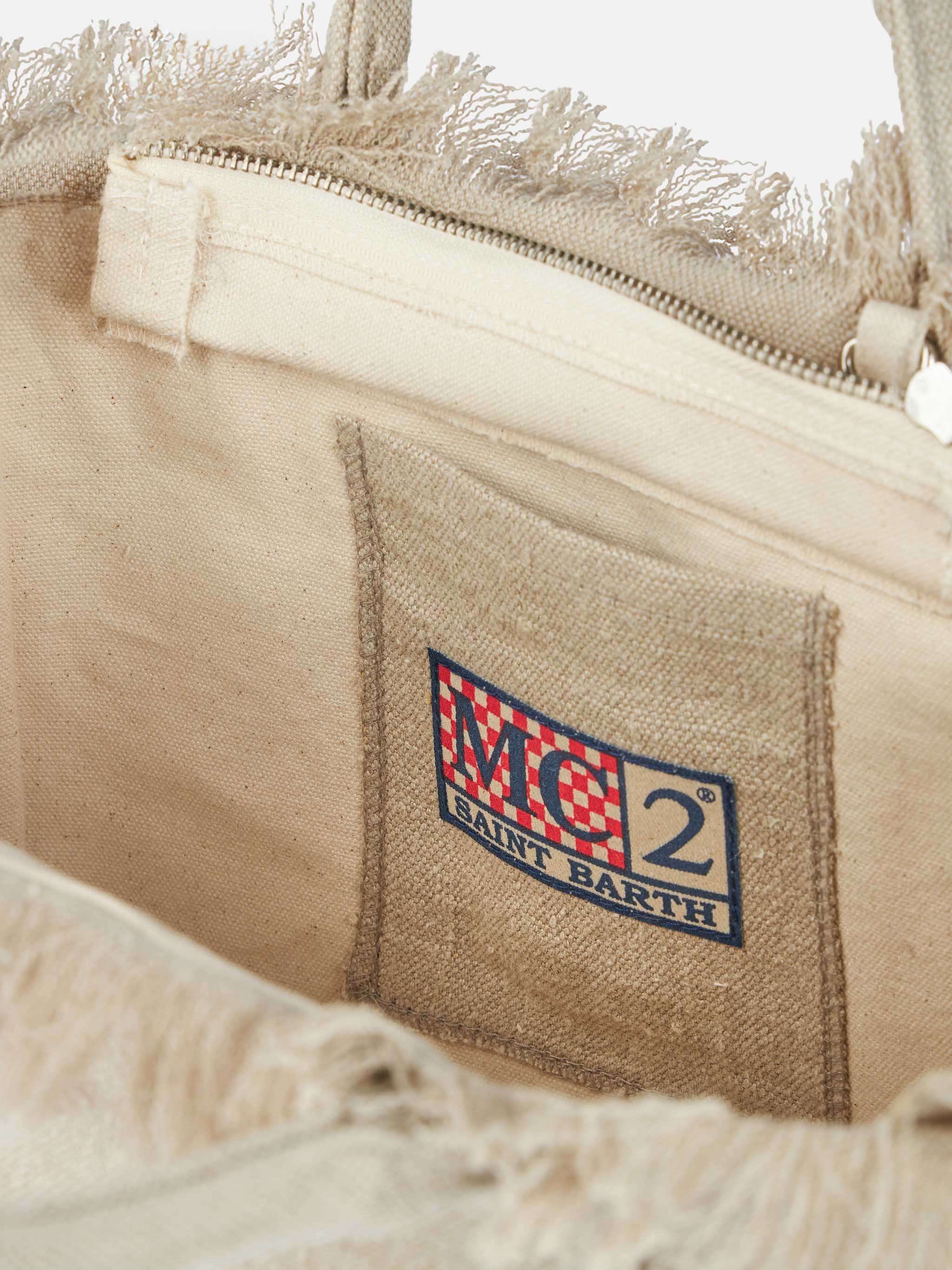 Borsa Colette in lino beige