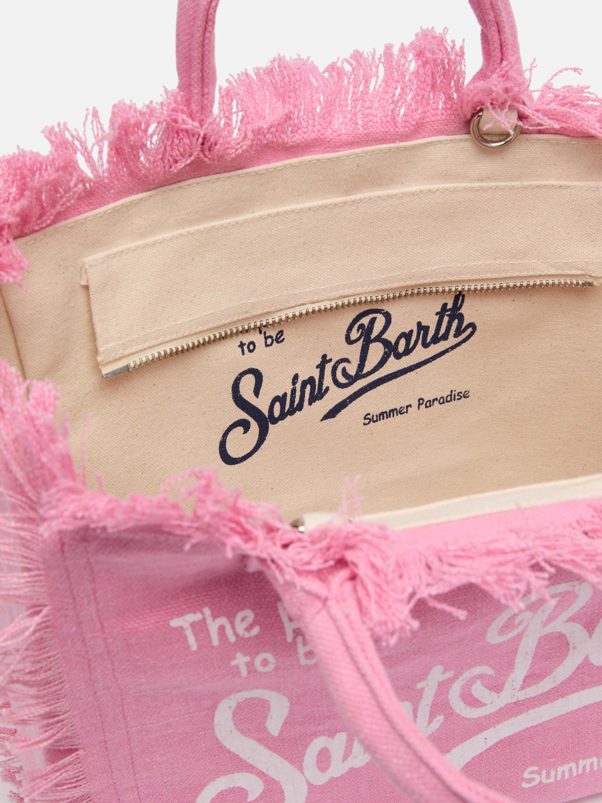 Borsa Colette in lino rosa