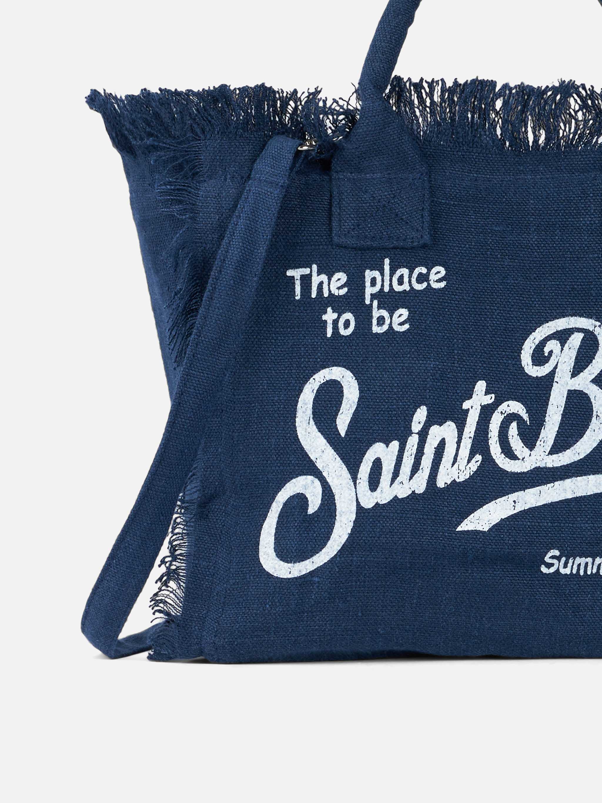 Borsa Colette in lino blu navy