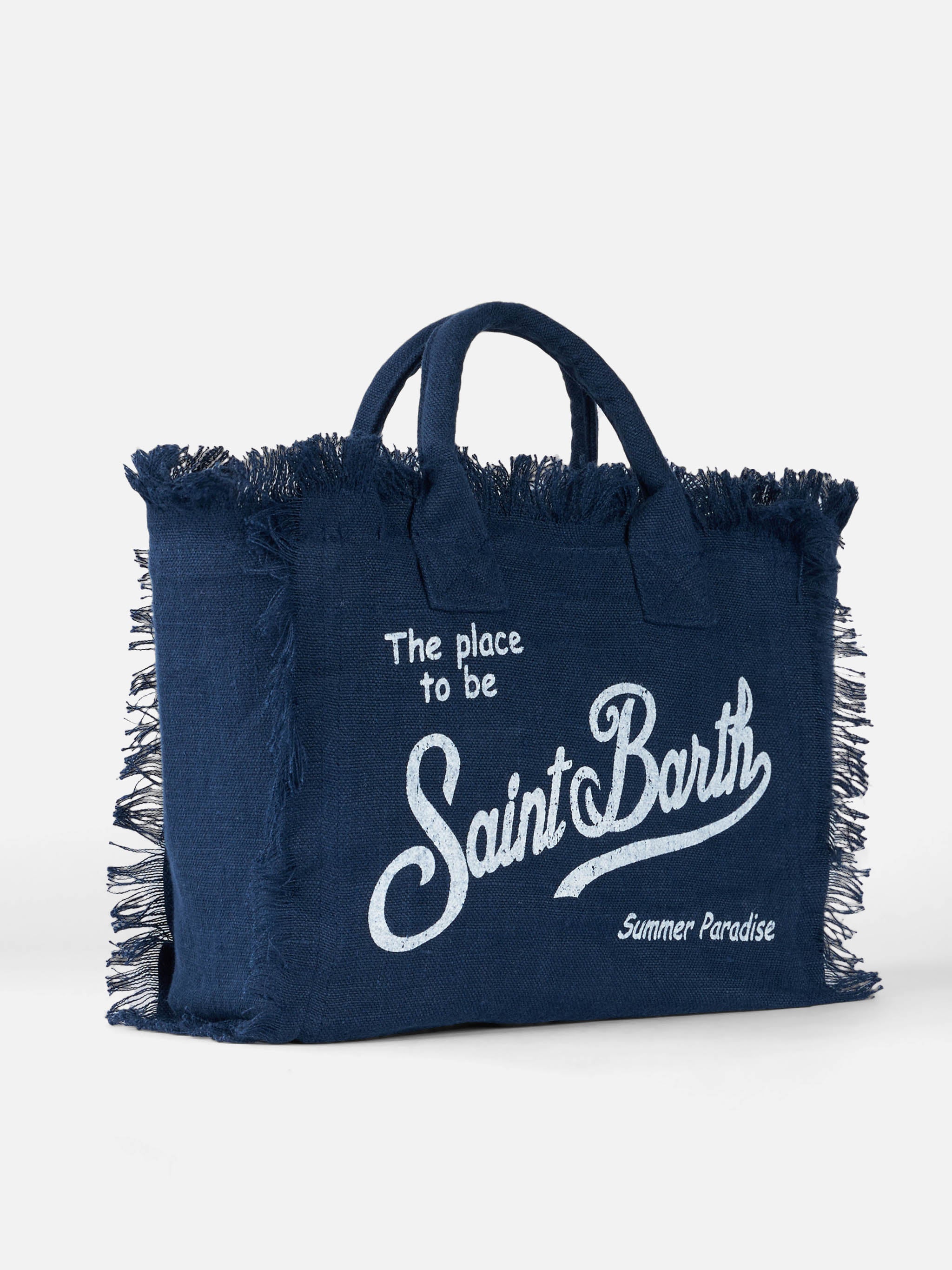 Borsa Colette in lino blu navy