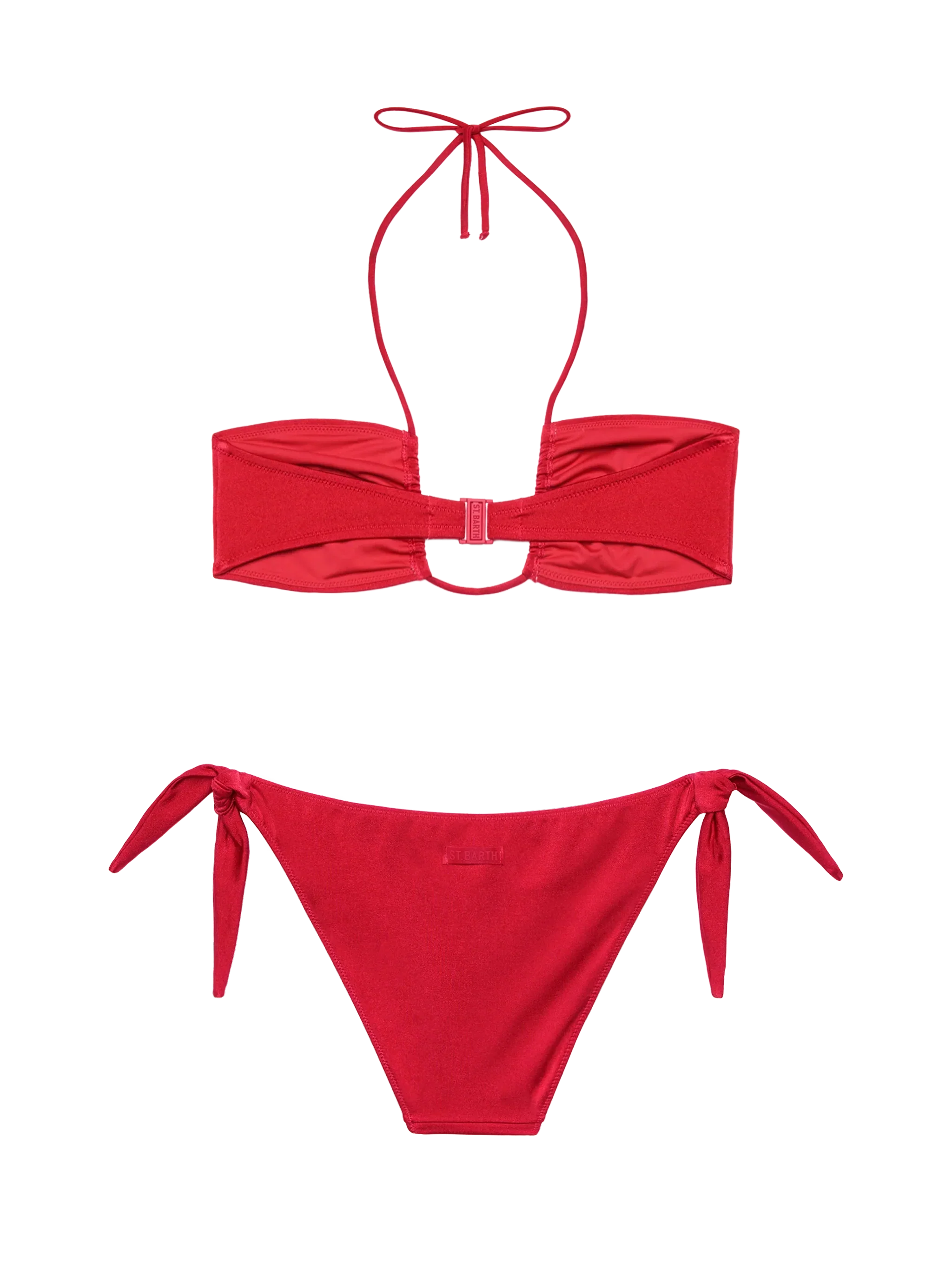 Shimmer brick red bandeau bikini Dhalia Yali
