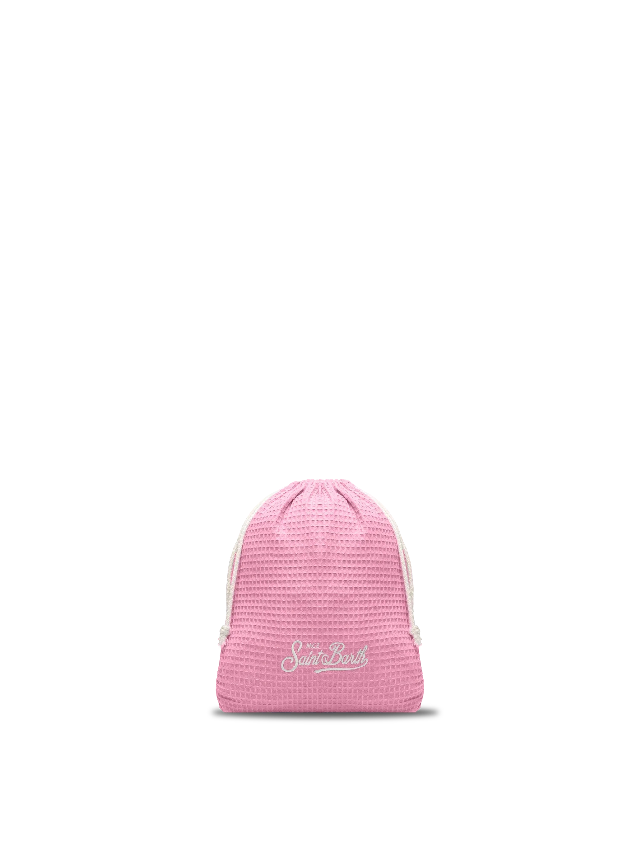 Pink honeycomb cotton FoutaSac beach towel
