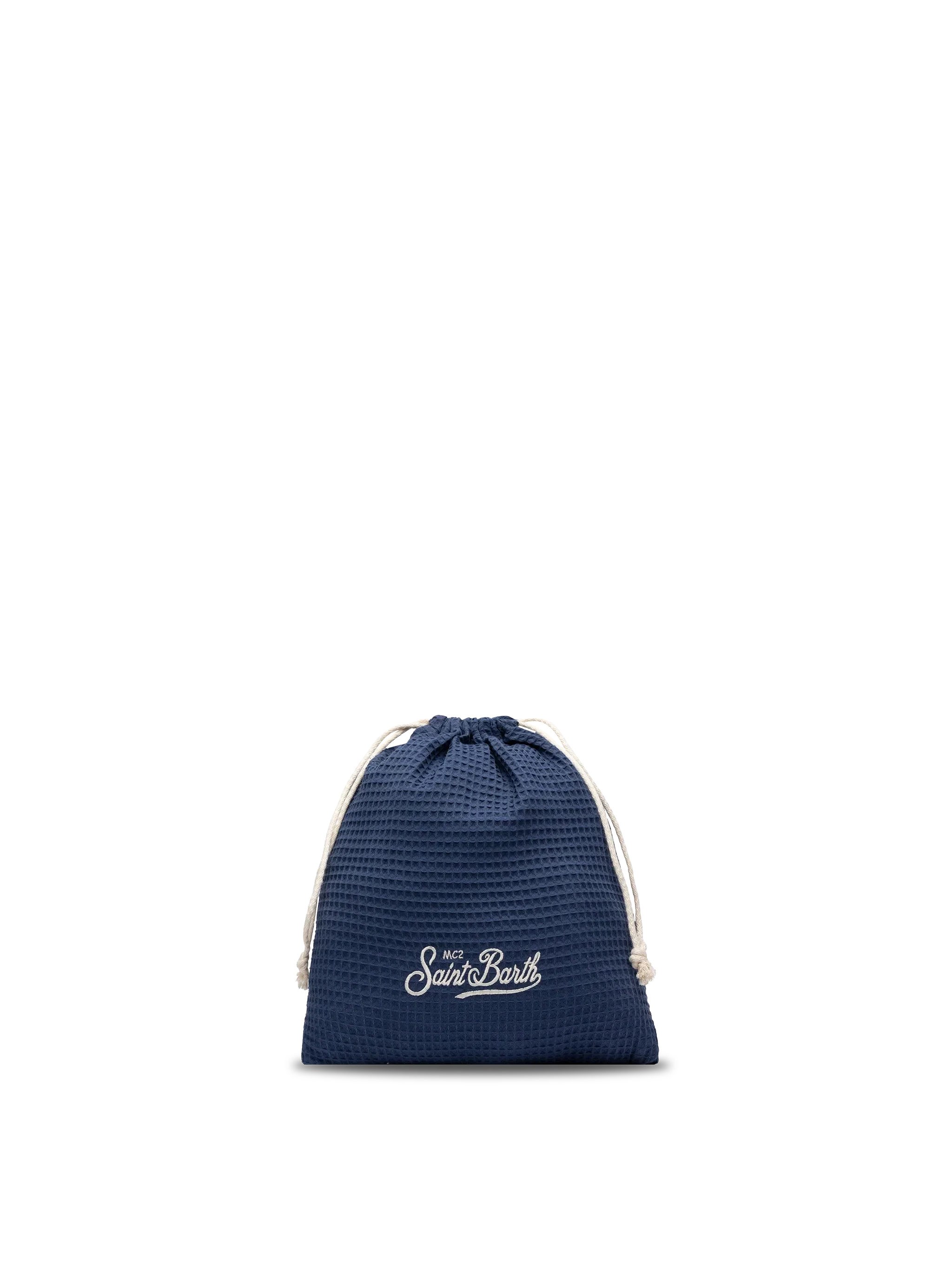 Navy blue honeycomb cotton FoutaSac beach towel
