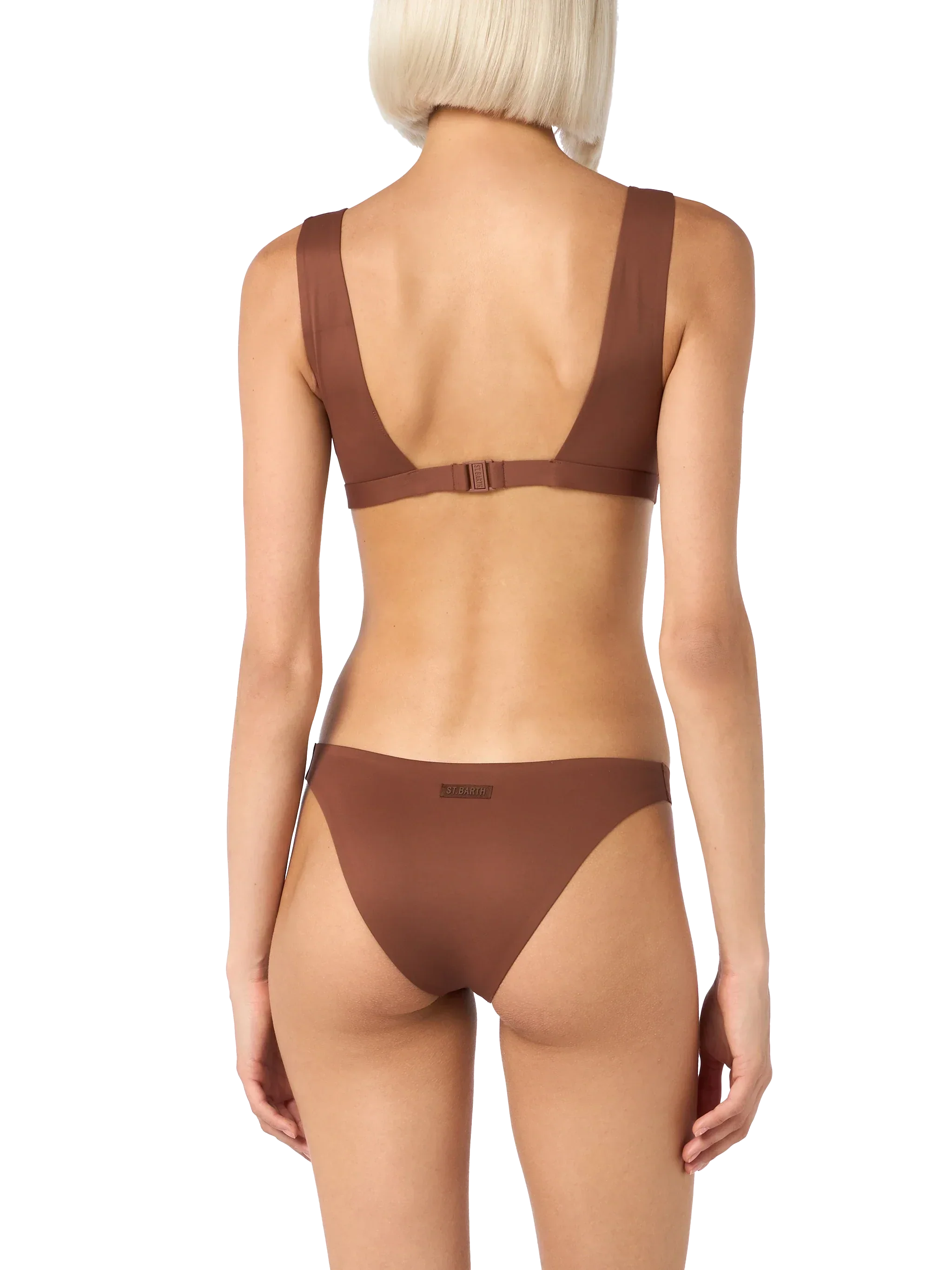 Woman brown heatsealed scooped bikini Ofelia Reanna