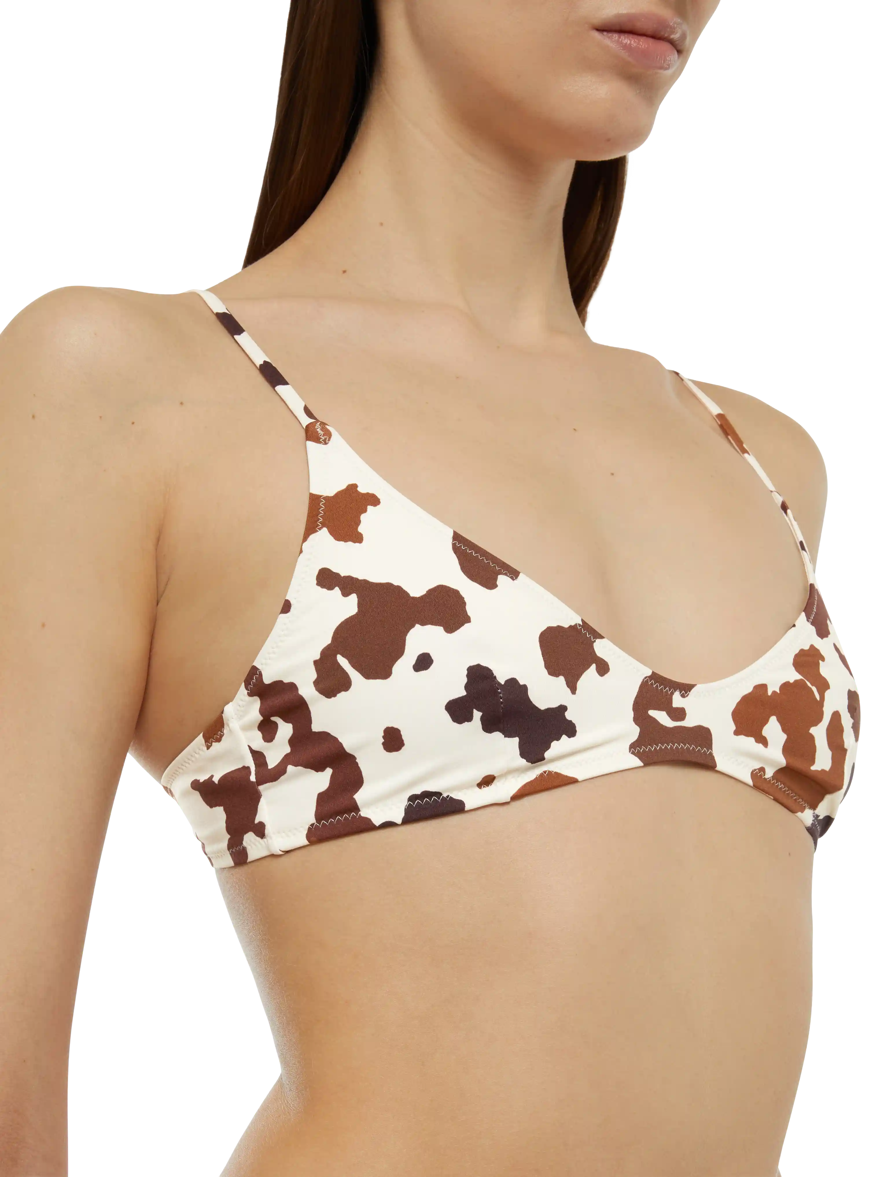Scoop bralette bikini Paloma Norah with cow skin print