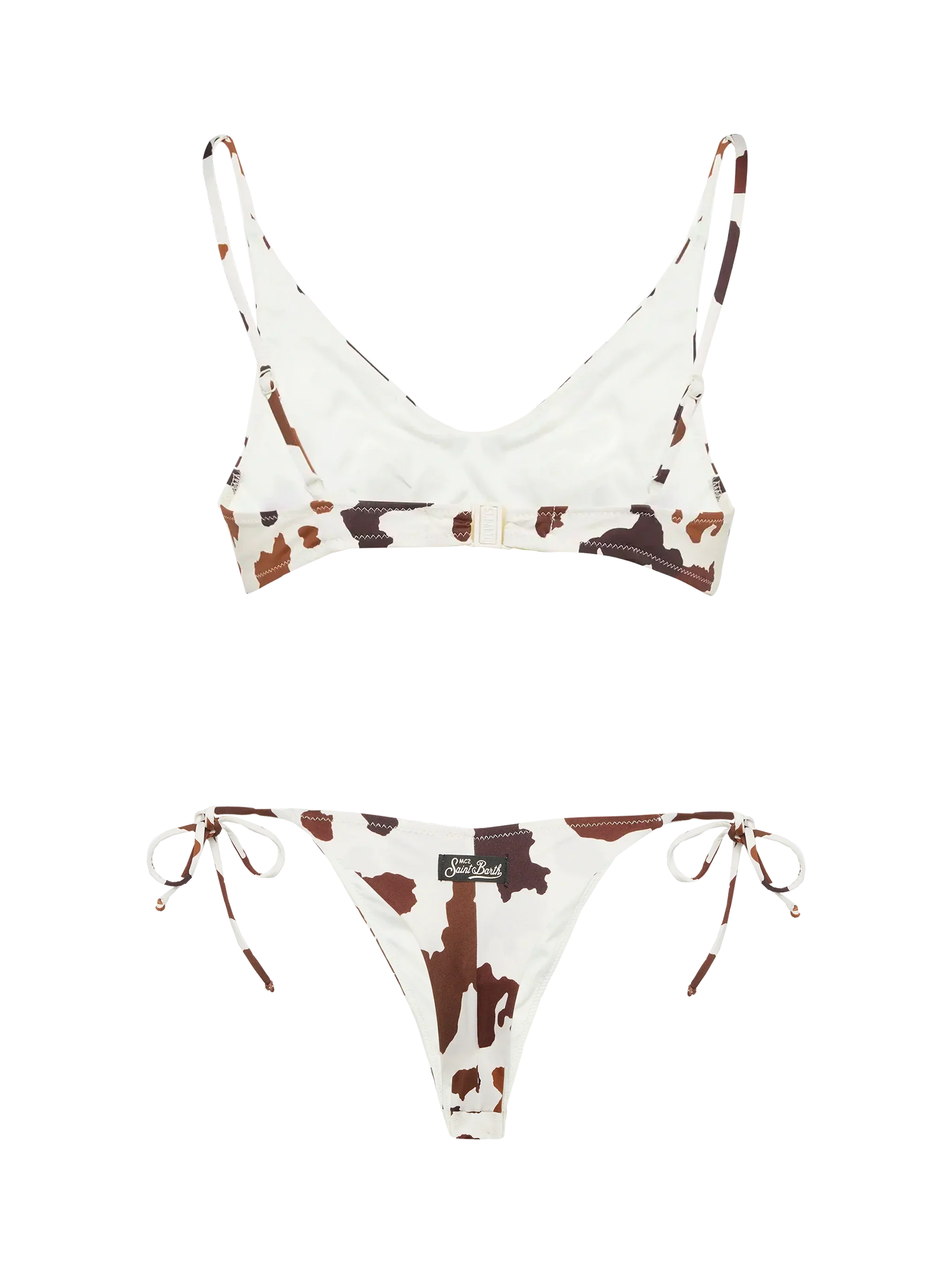 Scoop bralette bikini Paloma Norah with cow skin print