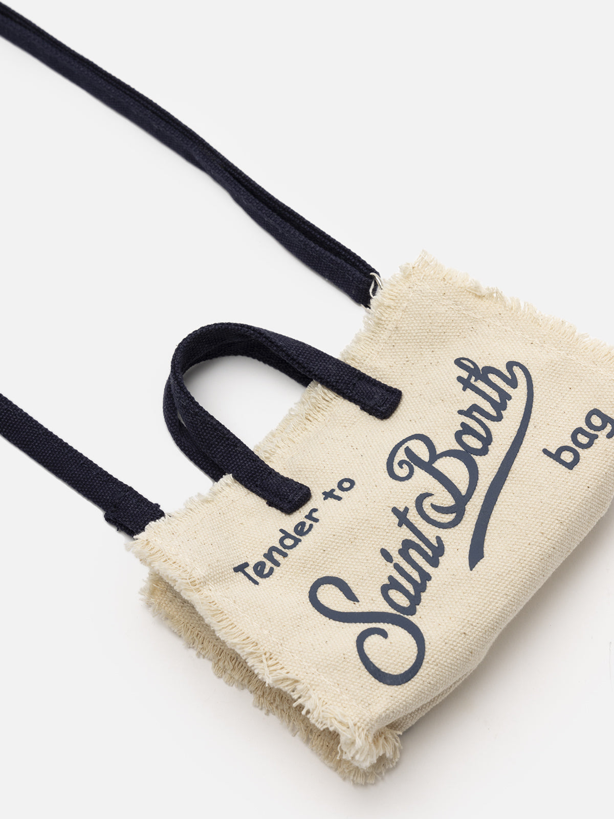 Phone Bag  bianca in canvas di cotone