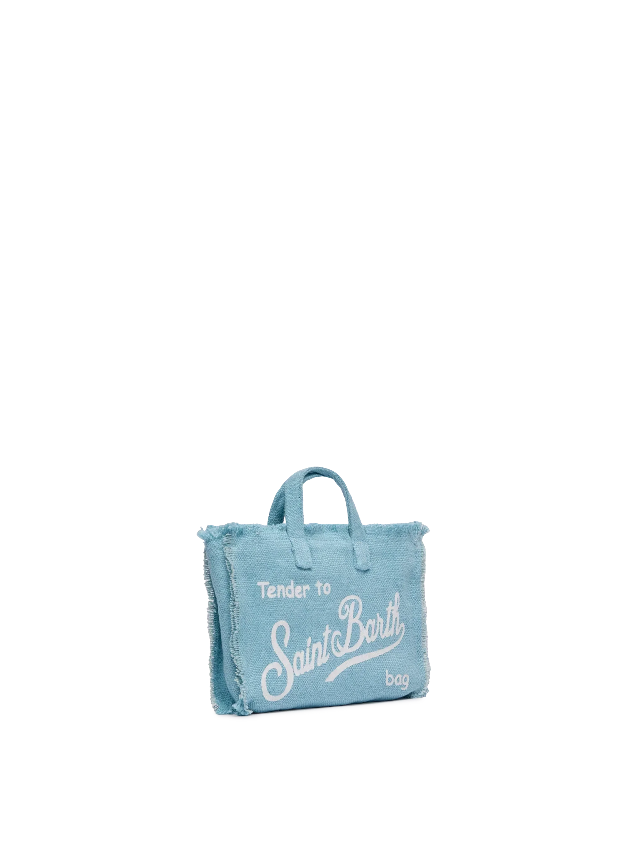 Phone Bag in lino azzurro