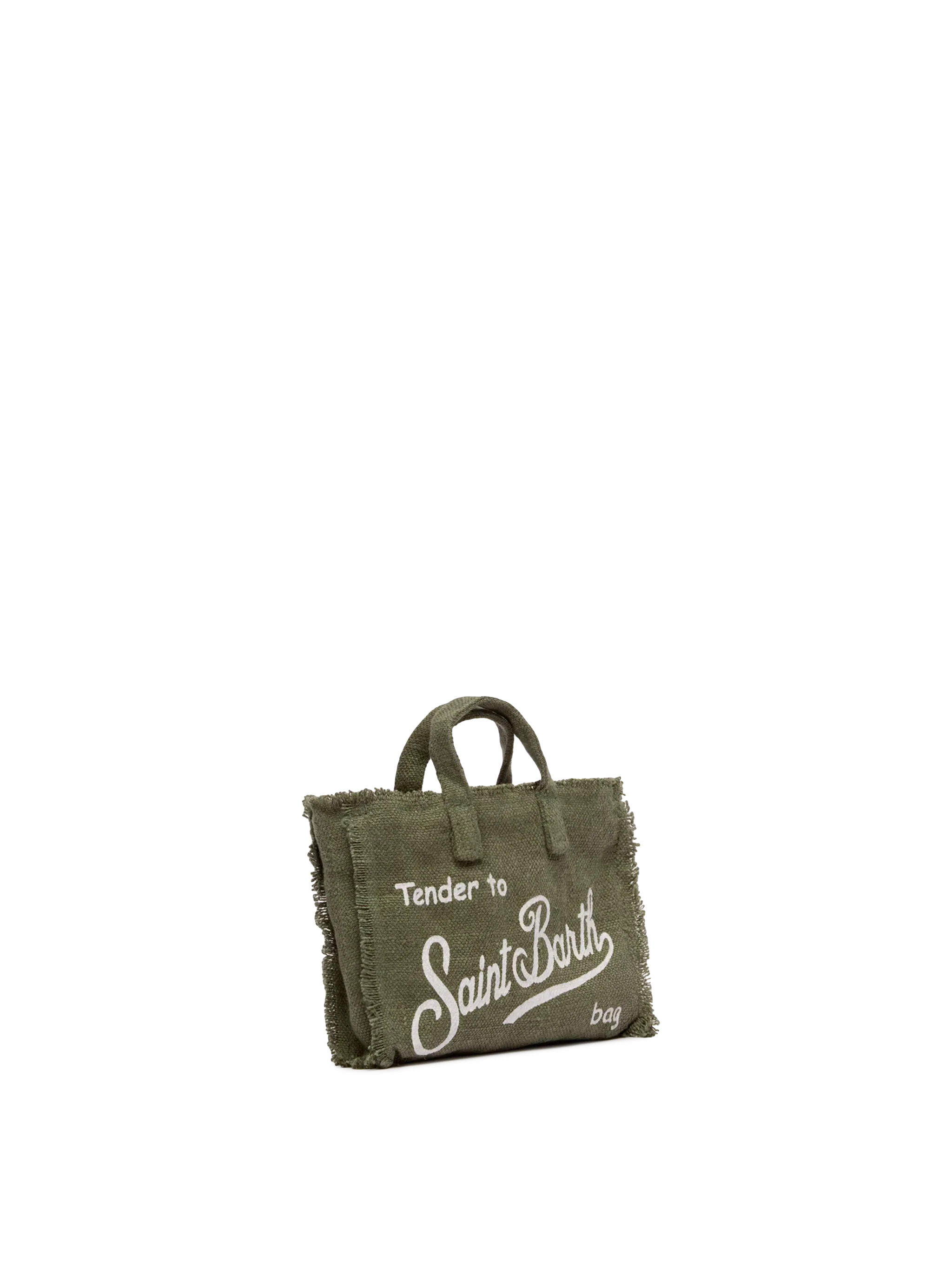 Military green linen Phone Bag