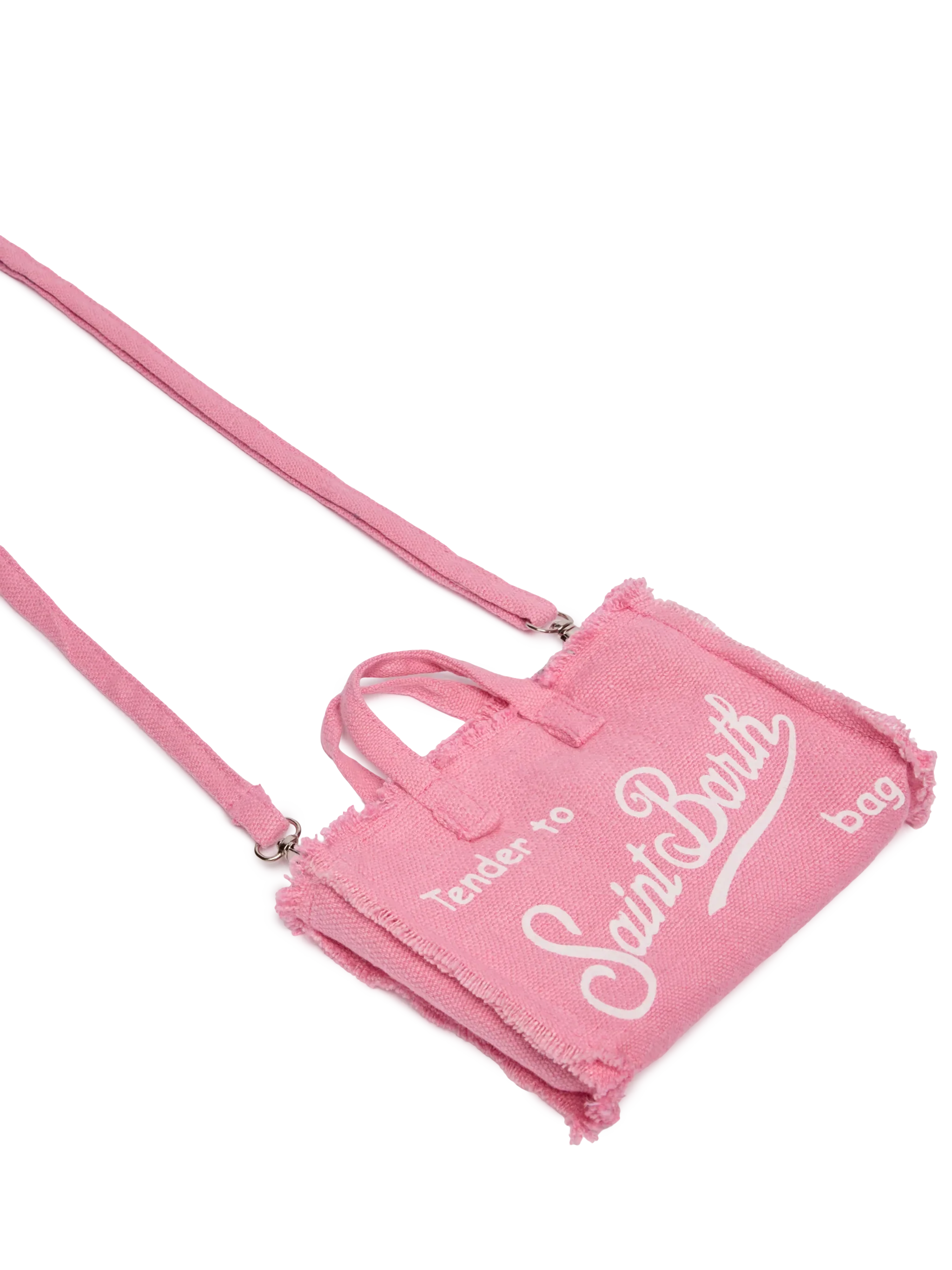 Pink linen Phone Bag
