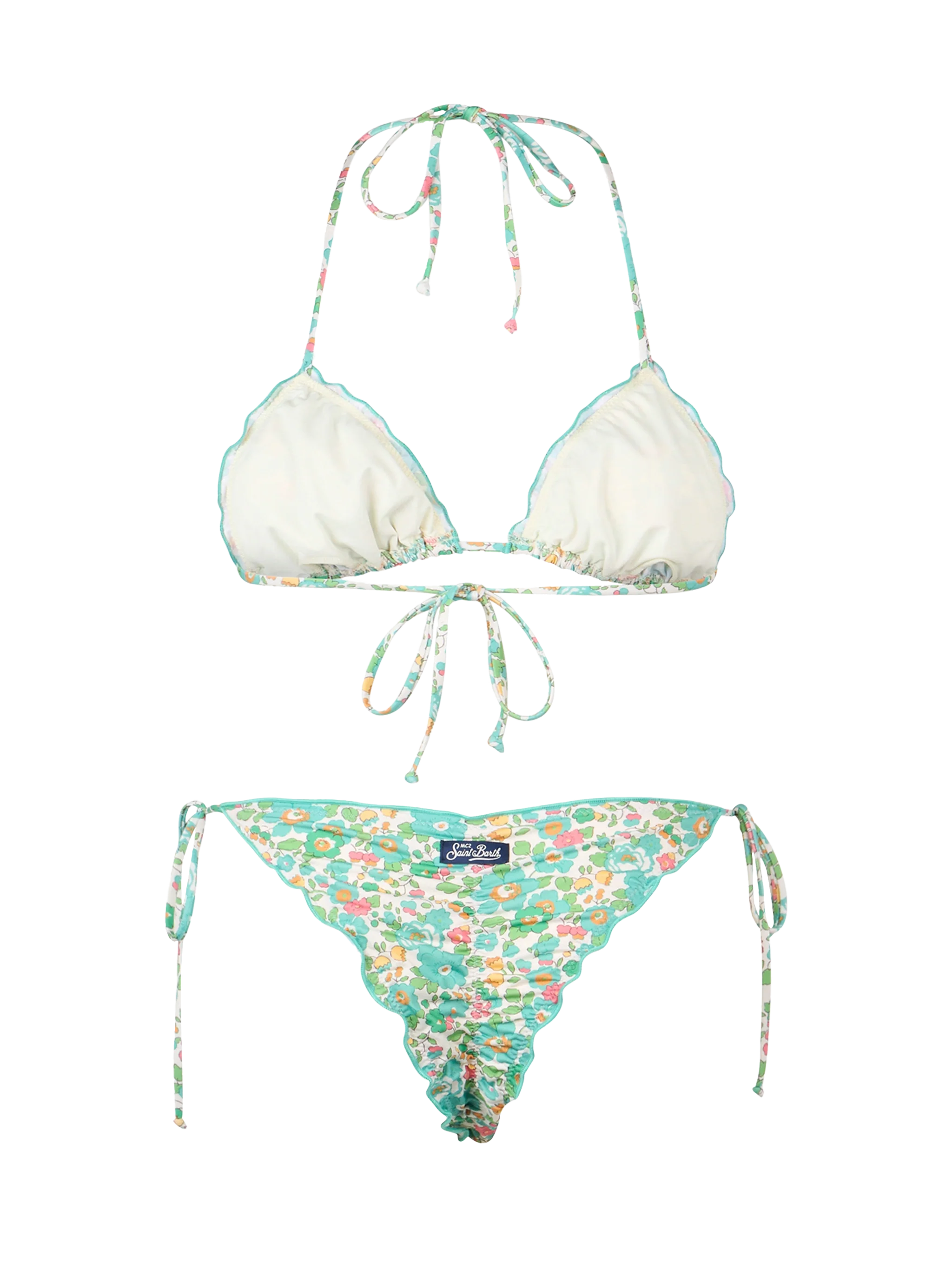 Woman Betsy classic triangle bikini Sagittarius Miami | MADE WITH LIBERTY FABRIC