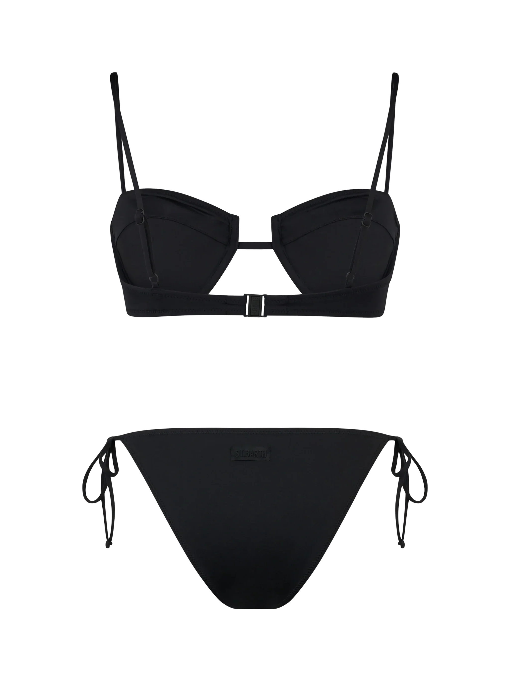 Woman black underwired bralette bikini Salina Virgo