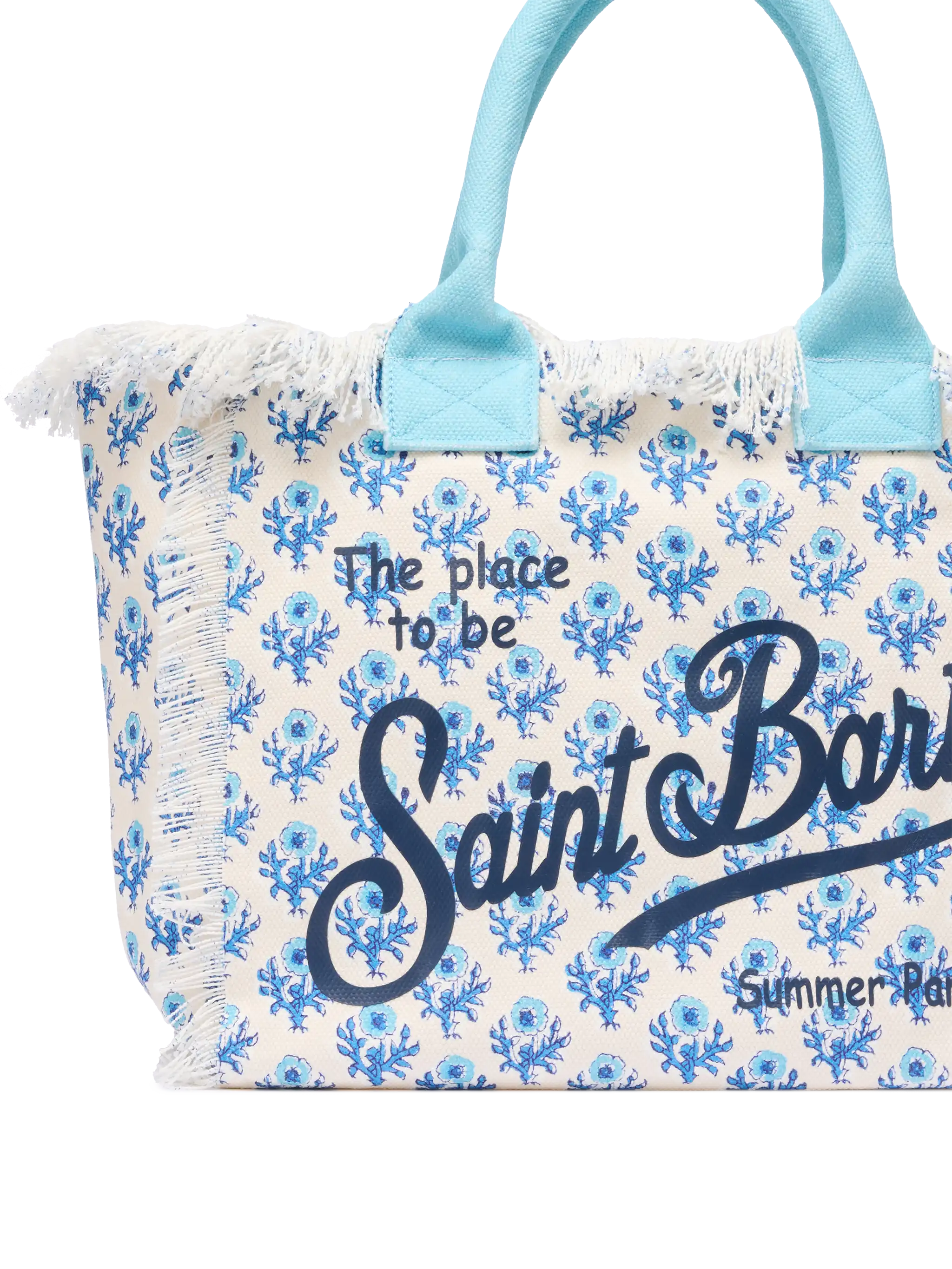 Borsa a spalla Vanity in canvas di cotone con stampa floreale