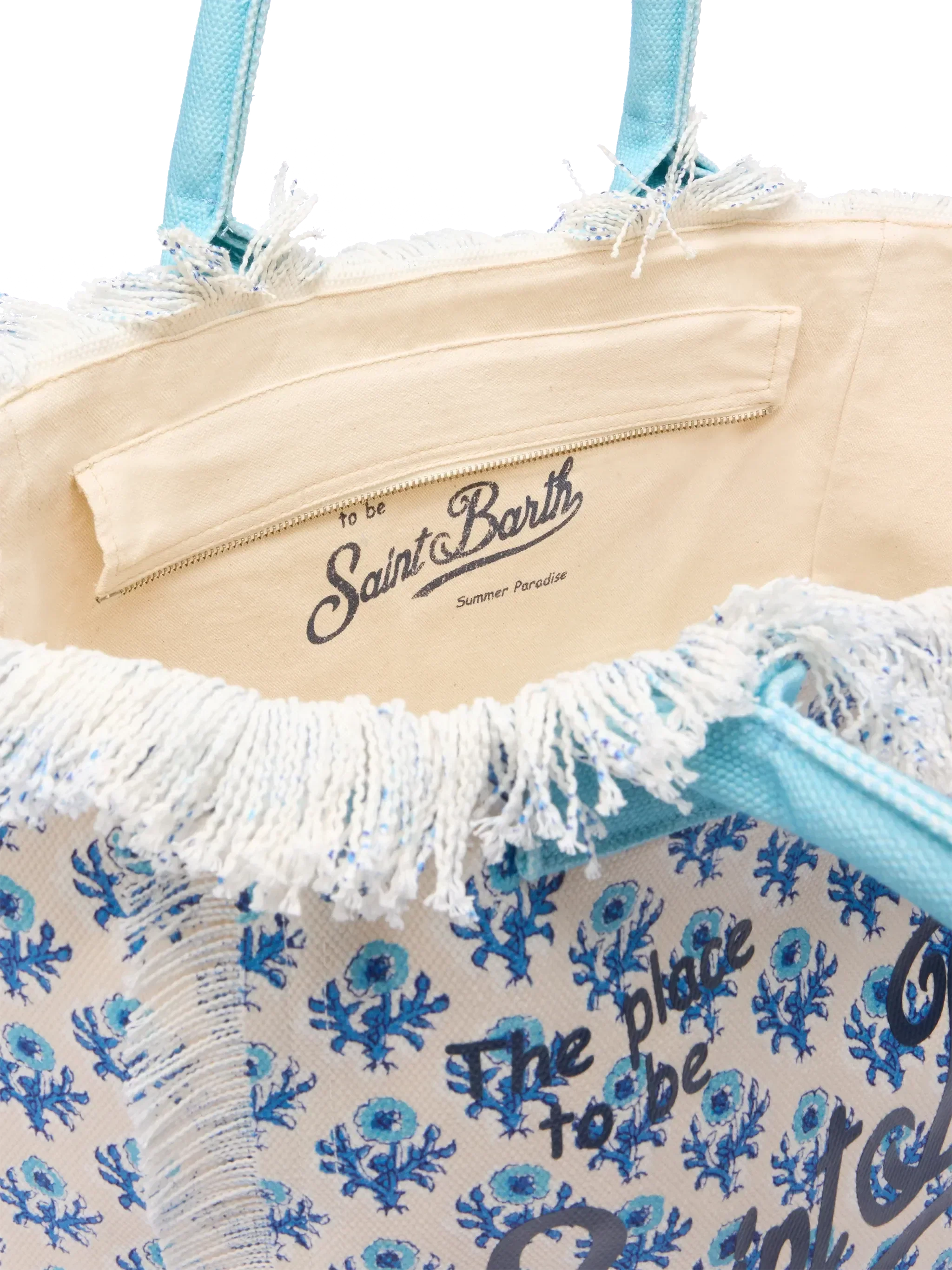 Borsa a spalla Vanity in canvas di cotone con stampa floreale