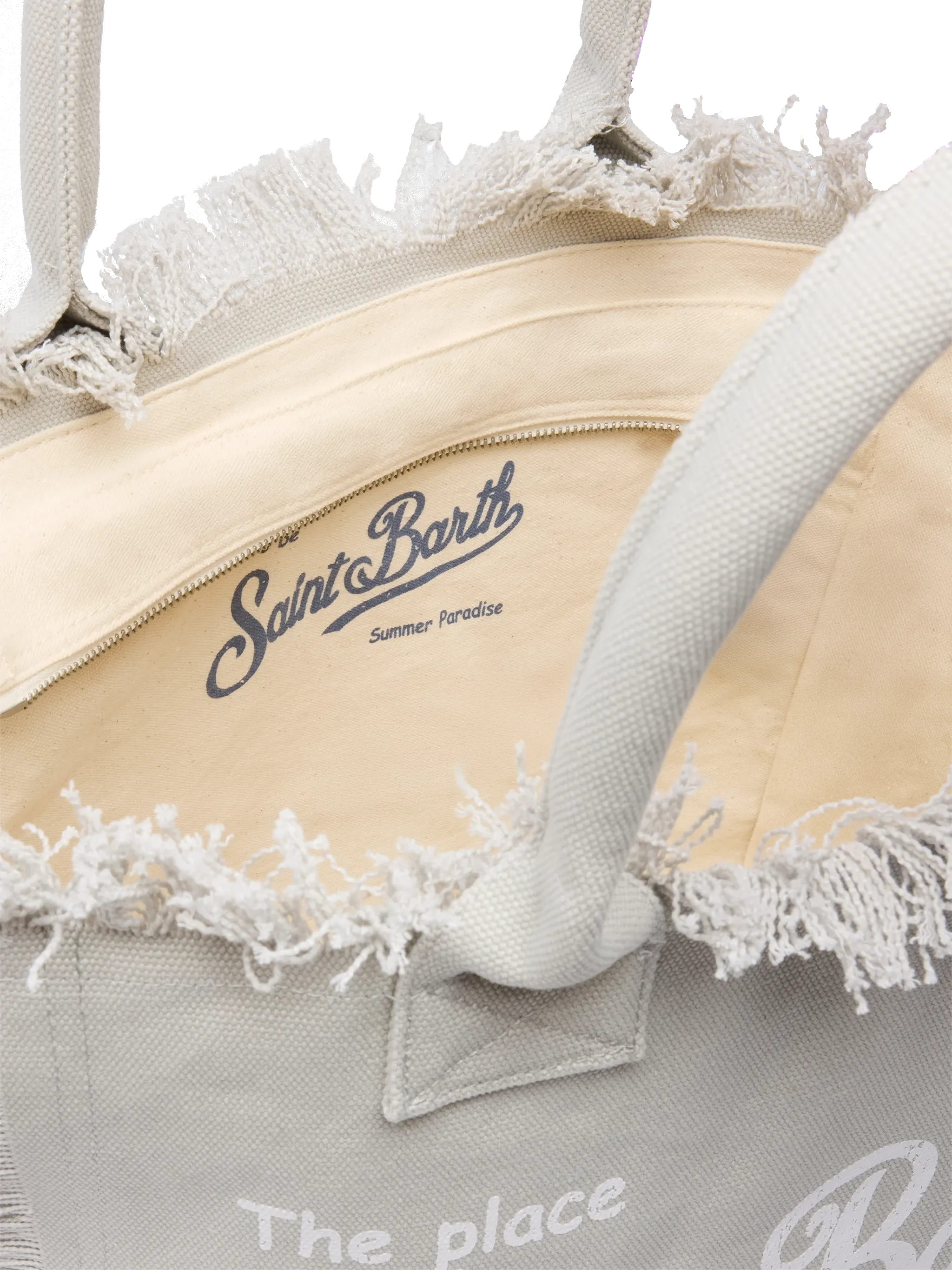 Borsa a spalla Vanity in canvas di cotone grigio