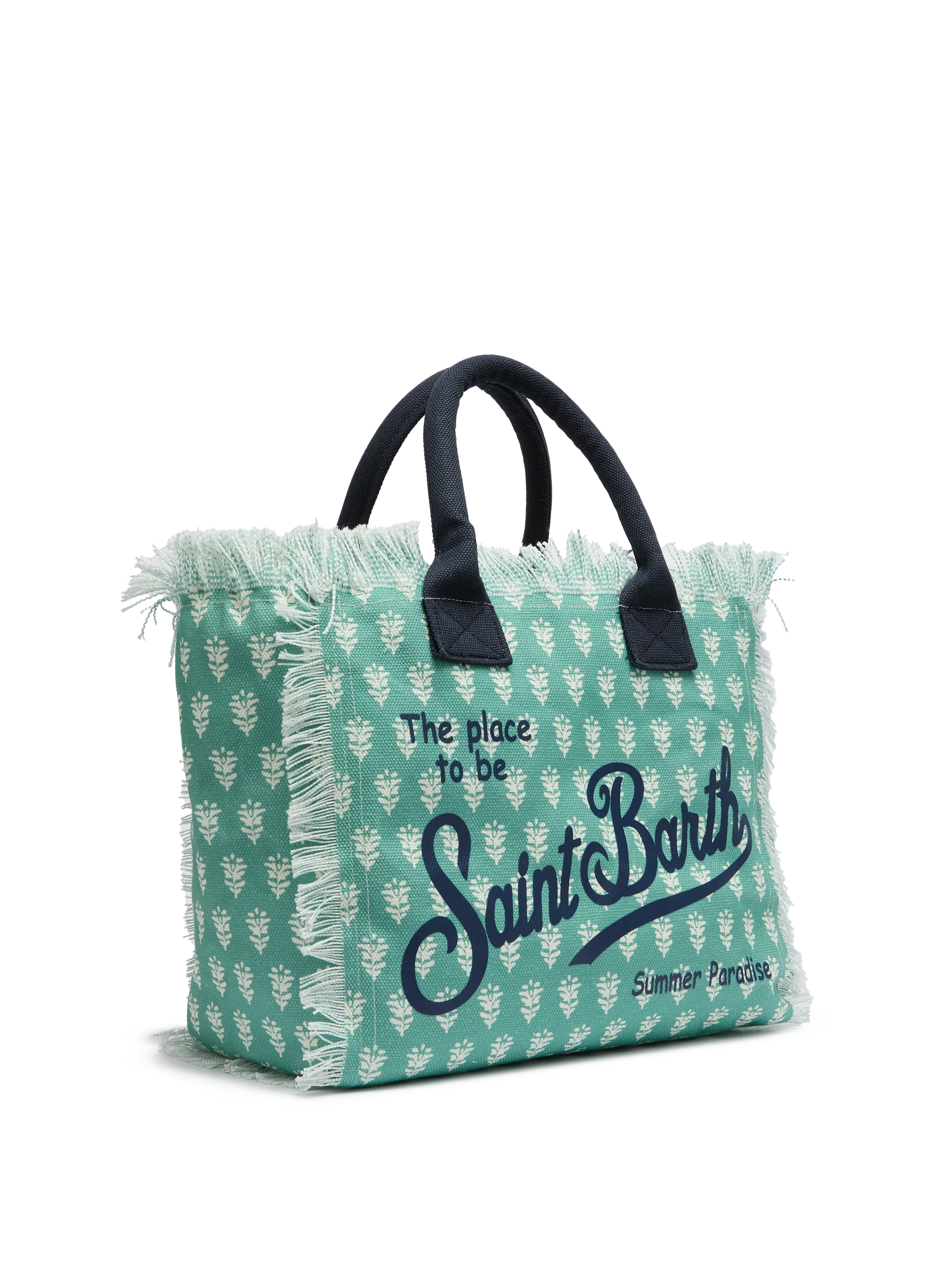 Borsa a spalla Vanity in canvas di cotone con stampa floreale