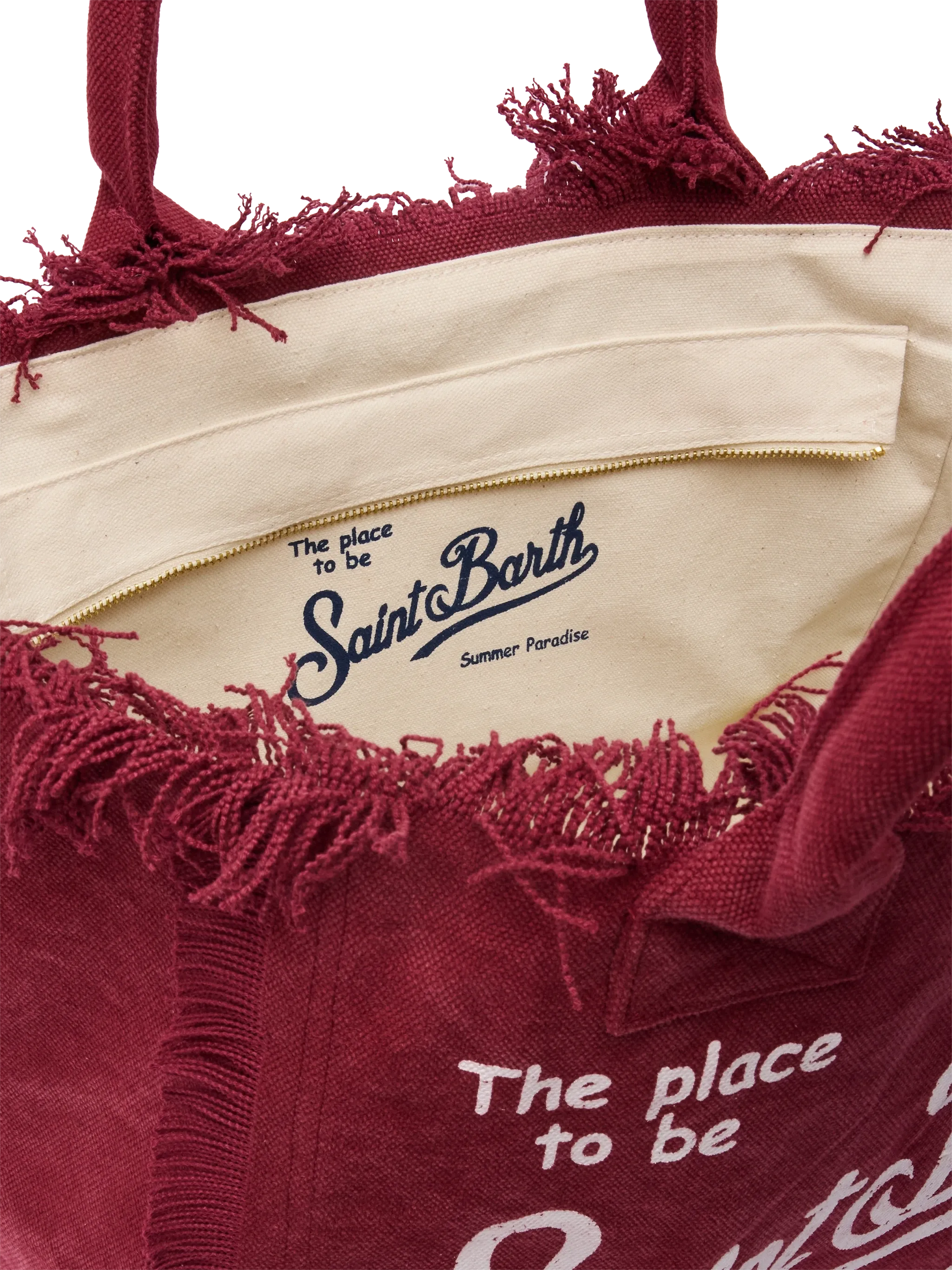 Borsa a spalla Vanity in canvas di cotone bordeaux