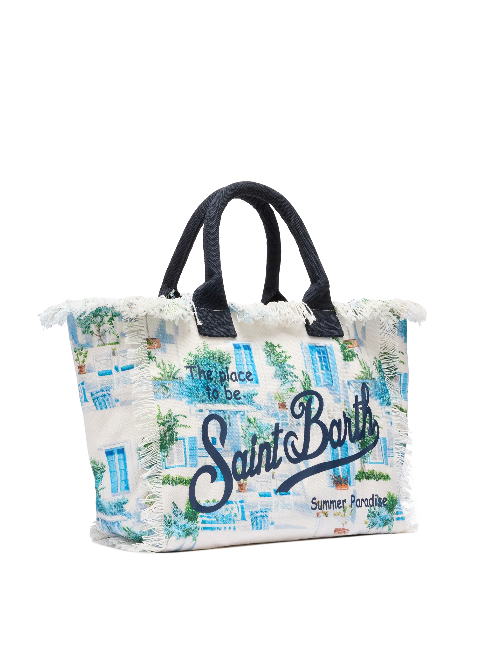 Borsa a spalla Vanity in canvas di cotone con stampa finestre greche | AI CO-CREATED DESIGN BY RICKDICK - POWERED BY RED-EYE