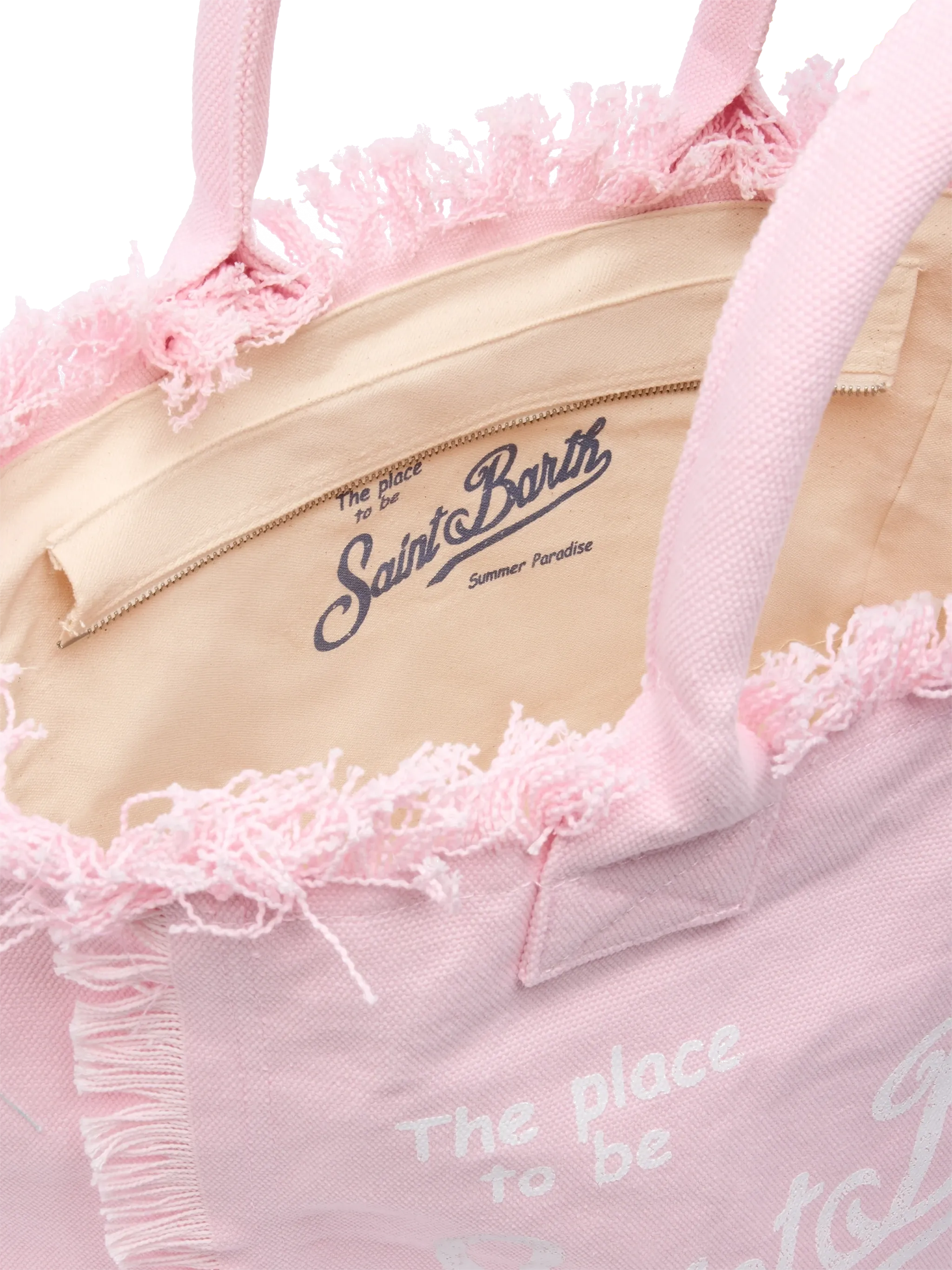 Borsa a spalla Vanity in canvas di cotone rosa