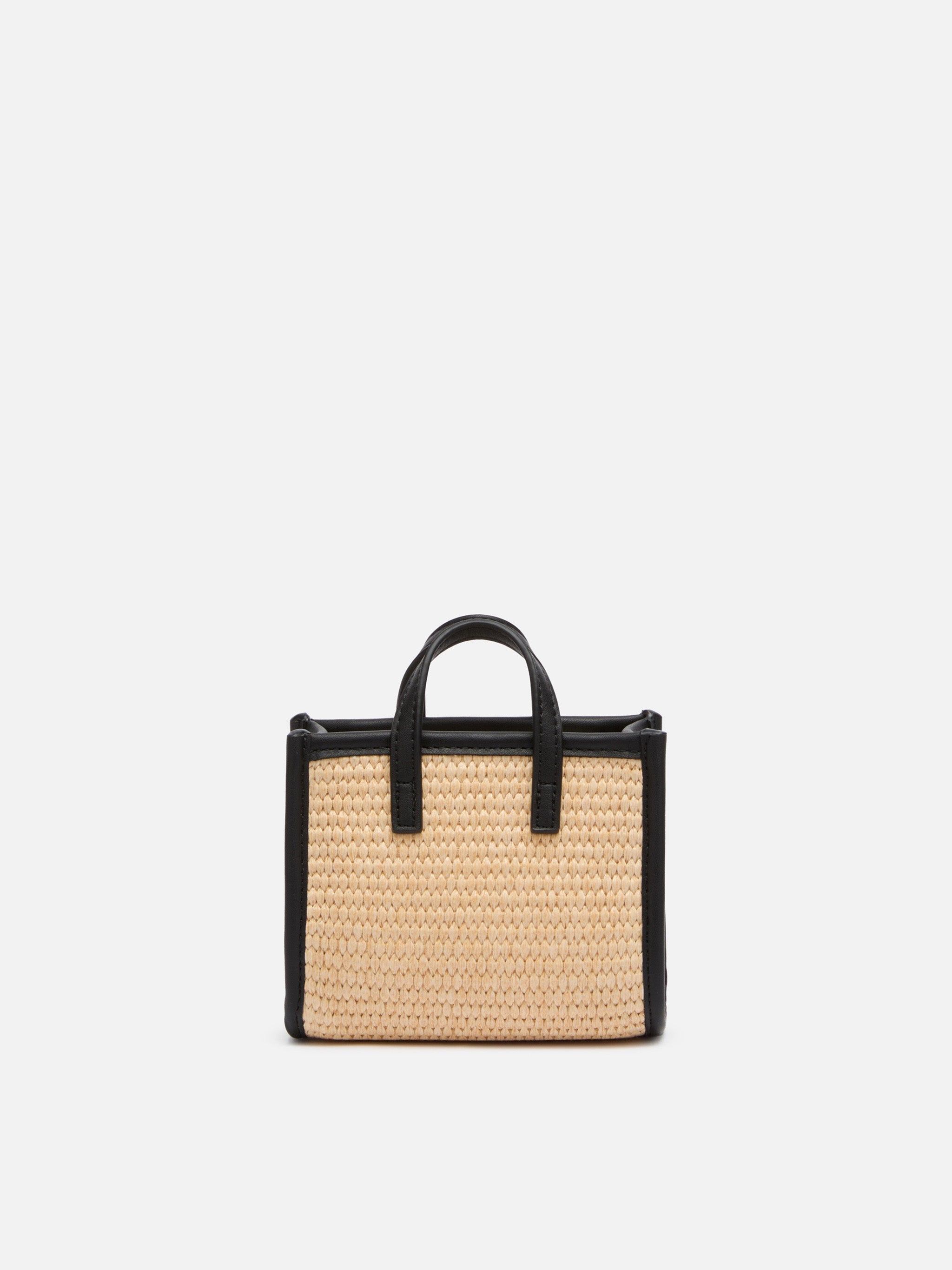 Borsa Vivian Micro beige effetto paglia