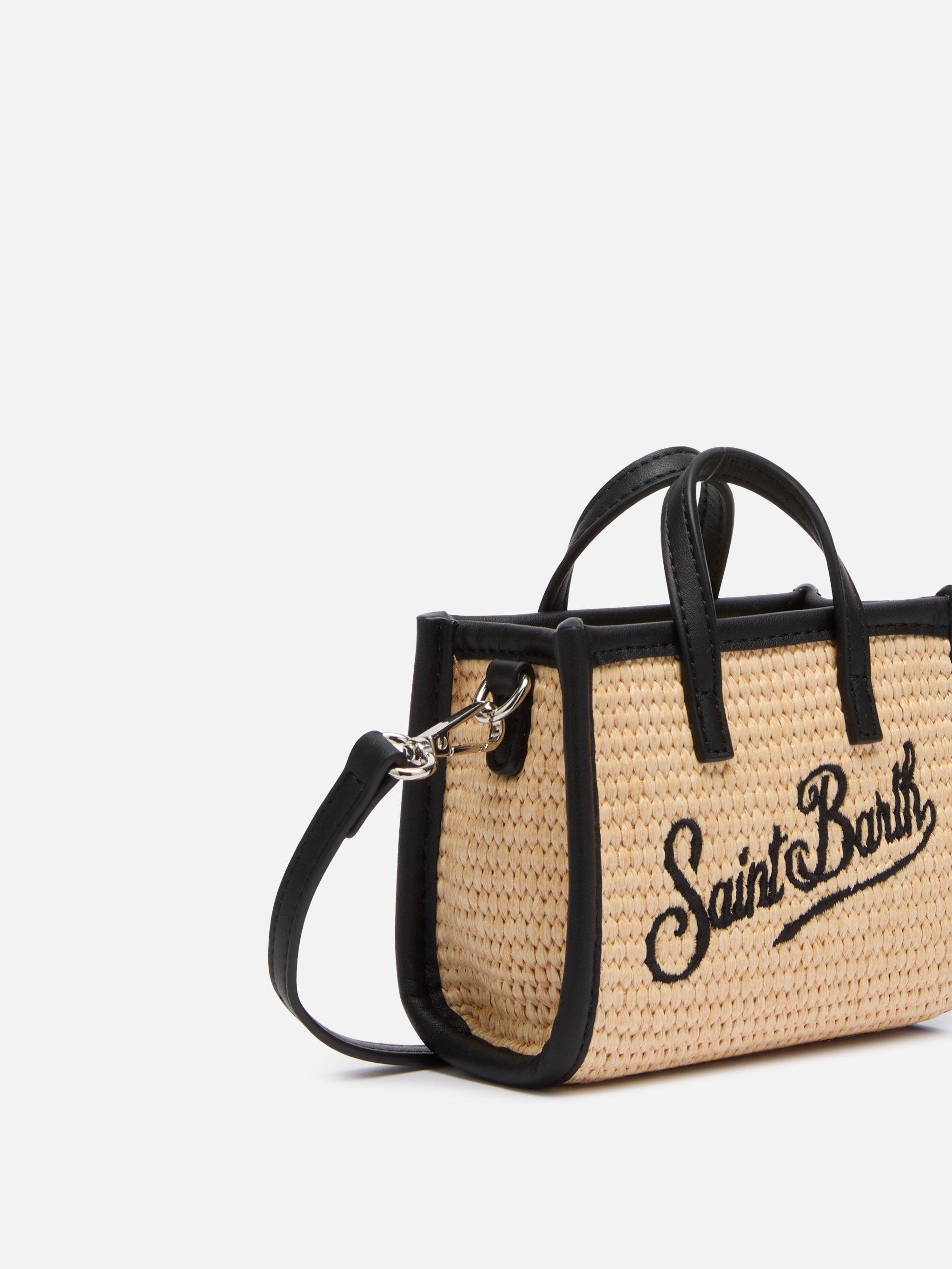 Borsa Vivian Micro beige effetto paglia